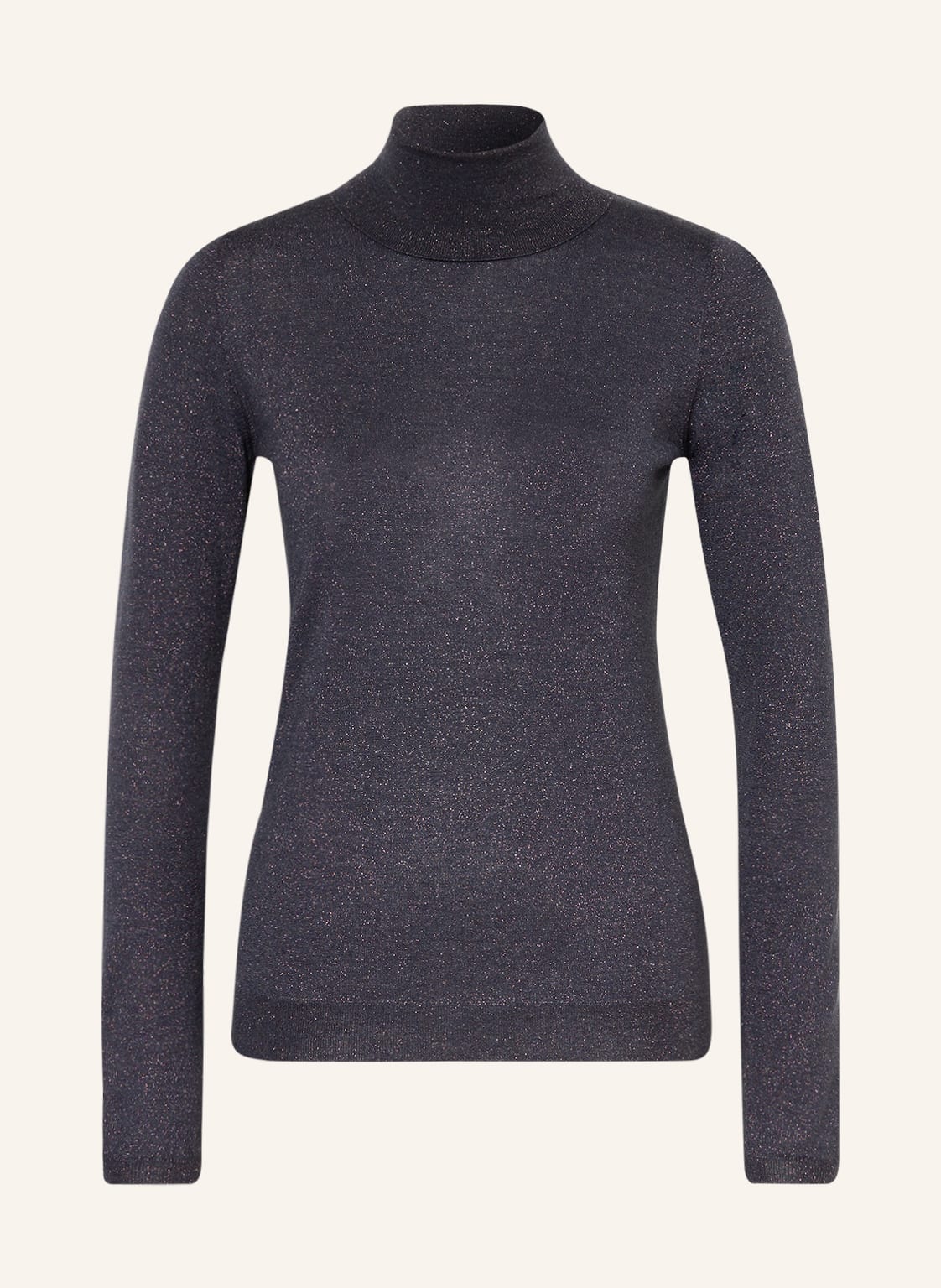 Image of Brunello Cucinelli Rollkragenpullover Mit Cashmere Und Glitzergarn blau