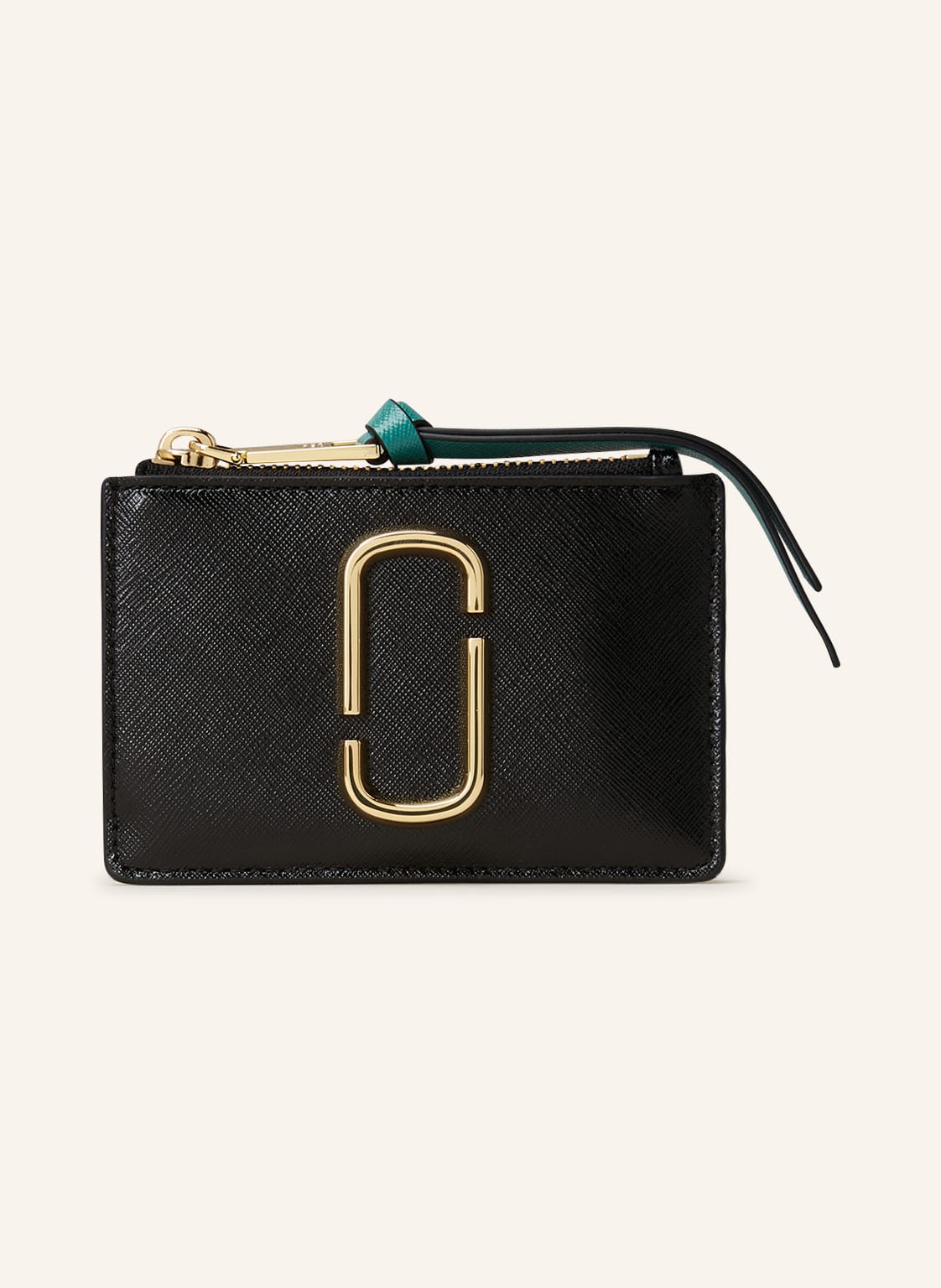 Image of Marc Jacobs Saffiano-Kartenetui Snapshot Mit Münzfach schwarz