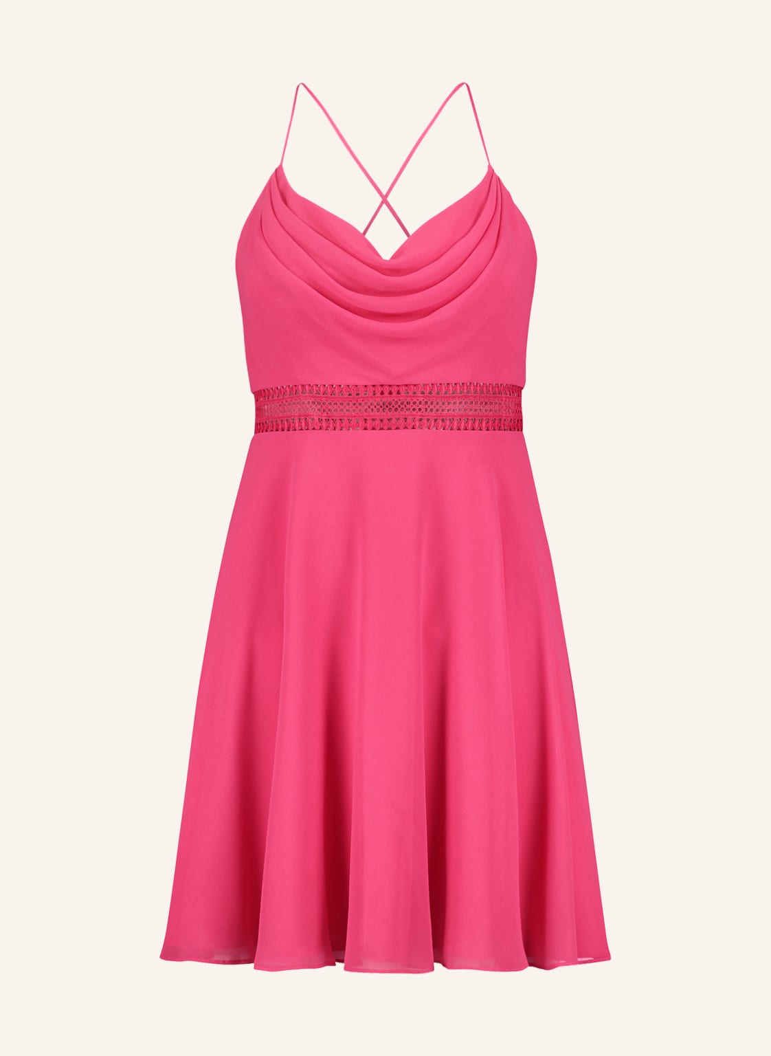 Image of Vm Vera Mont Cocktailkleid Mit Lochspitze pink