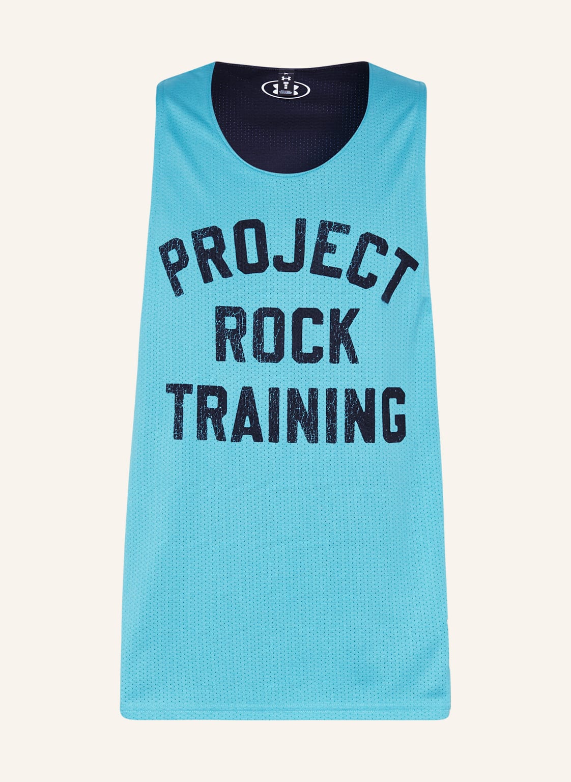 Image of Under Armour Tanktop Project Rock Aus Mesh blau