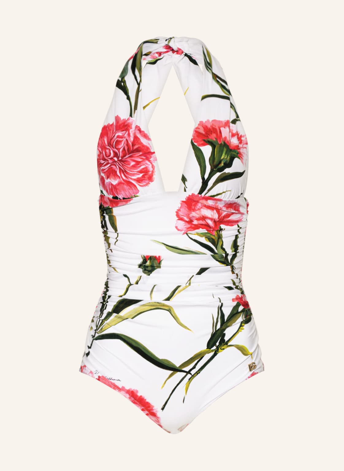 Image of Dolce & Gabbana Neckholder-Badeanzug pink