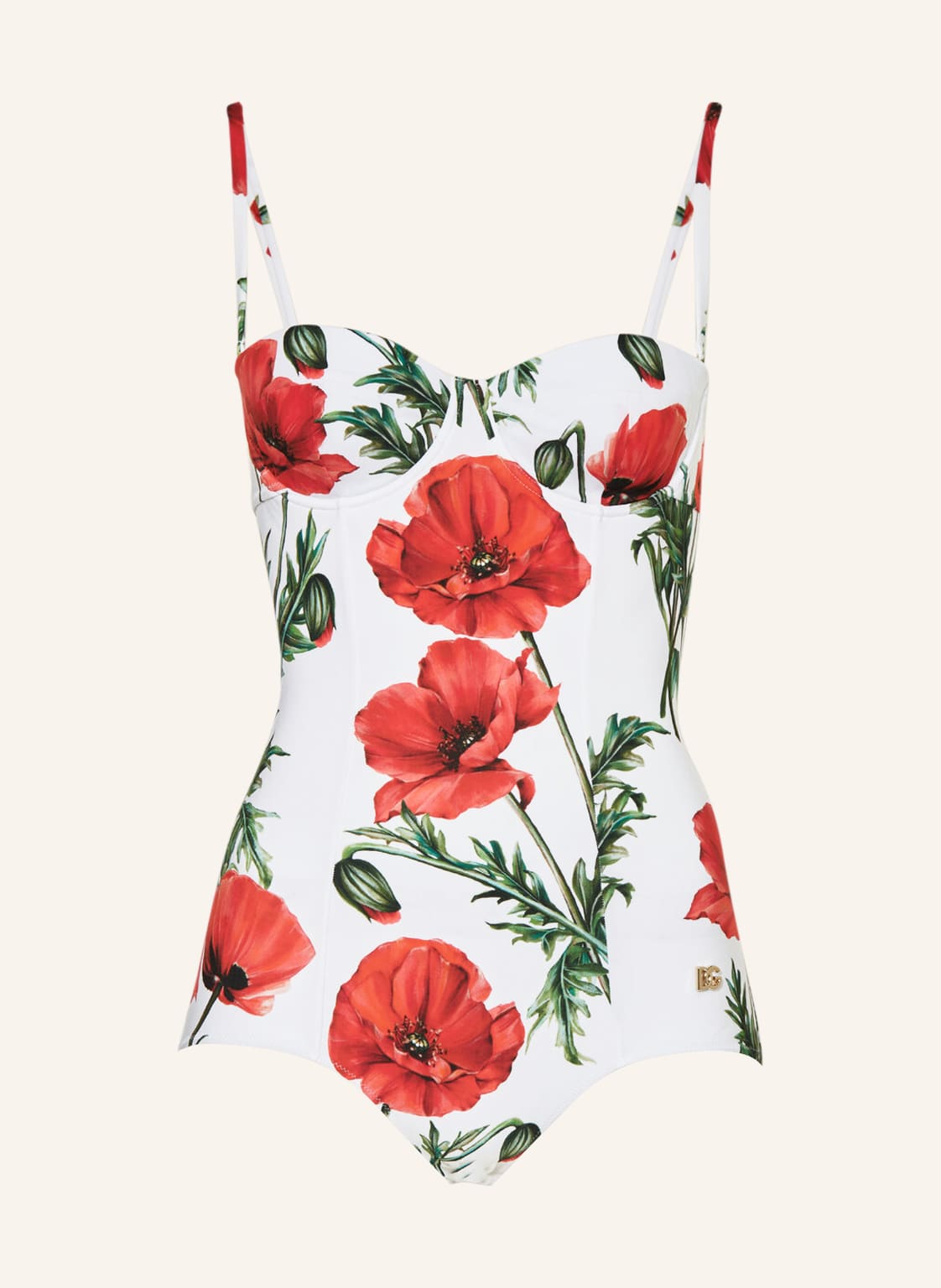 Image of Dolce & Gabbana Bandeau-Badeanzug rot