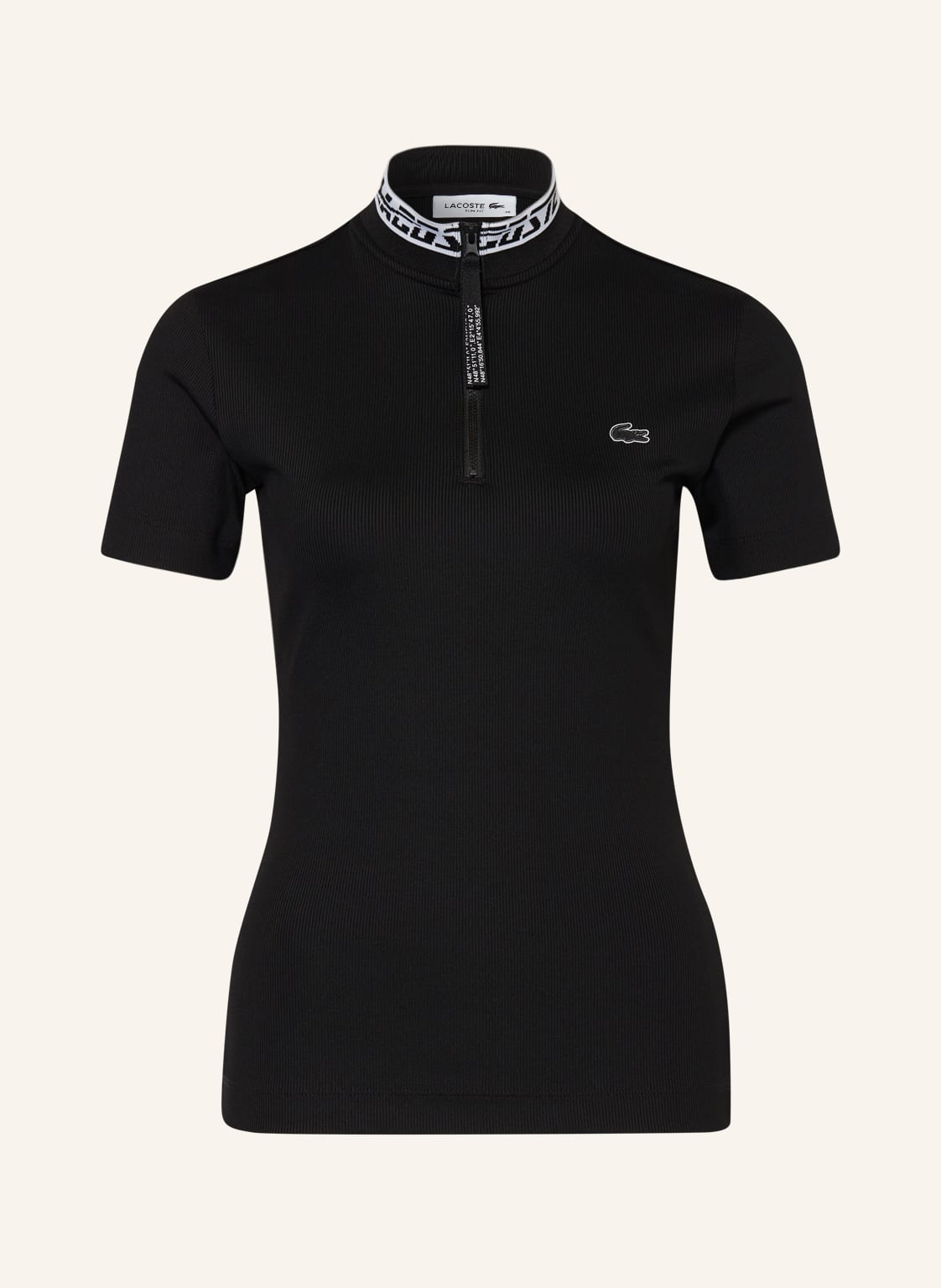 Image of Lacoste Jersey-Poloshirt schwarz