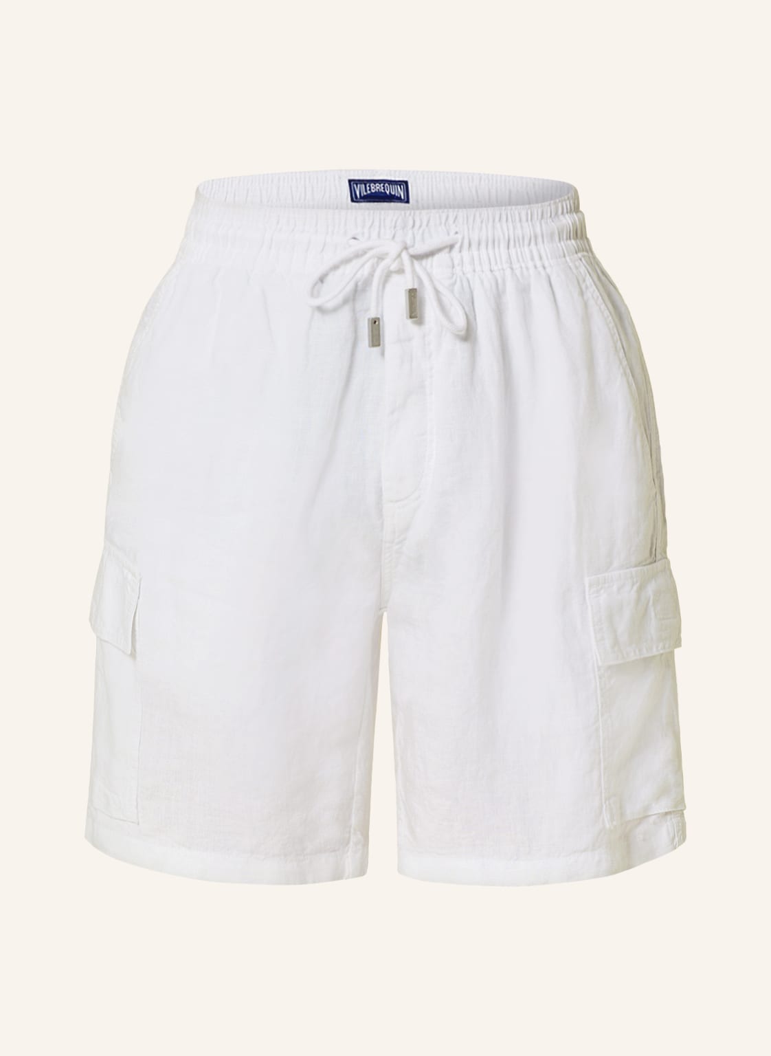 Image of Vilebrequin Cargoshorts Thalassa Aus Leinen weiss