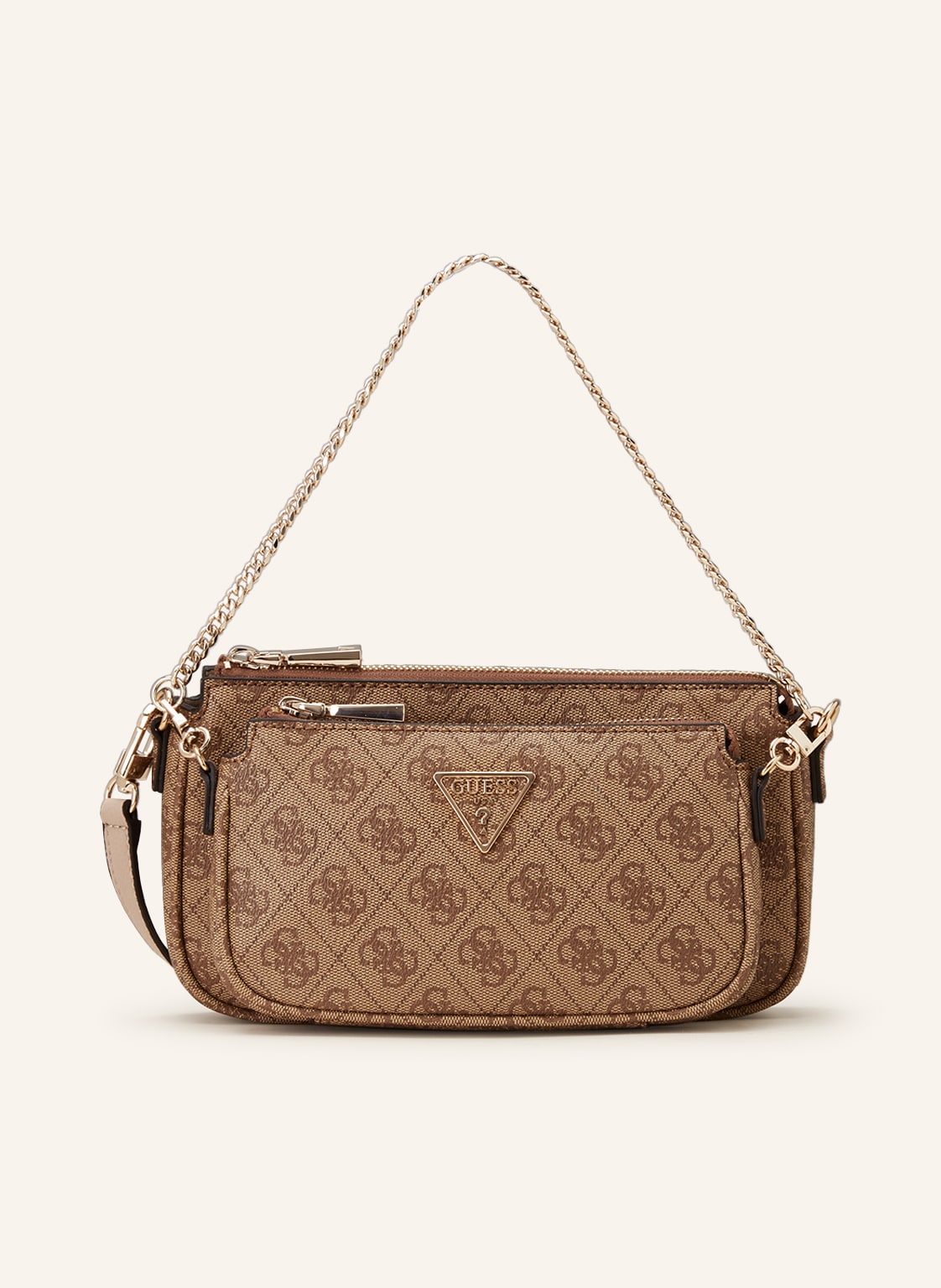 Image of Guess Set Noelle: Umhängetasche Und Schultertasche beige