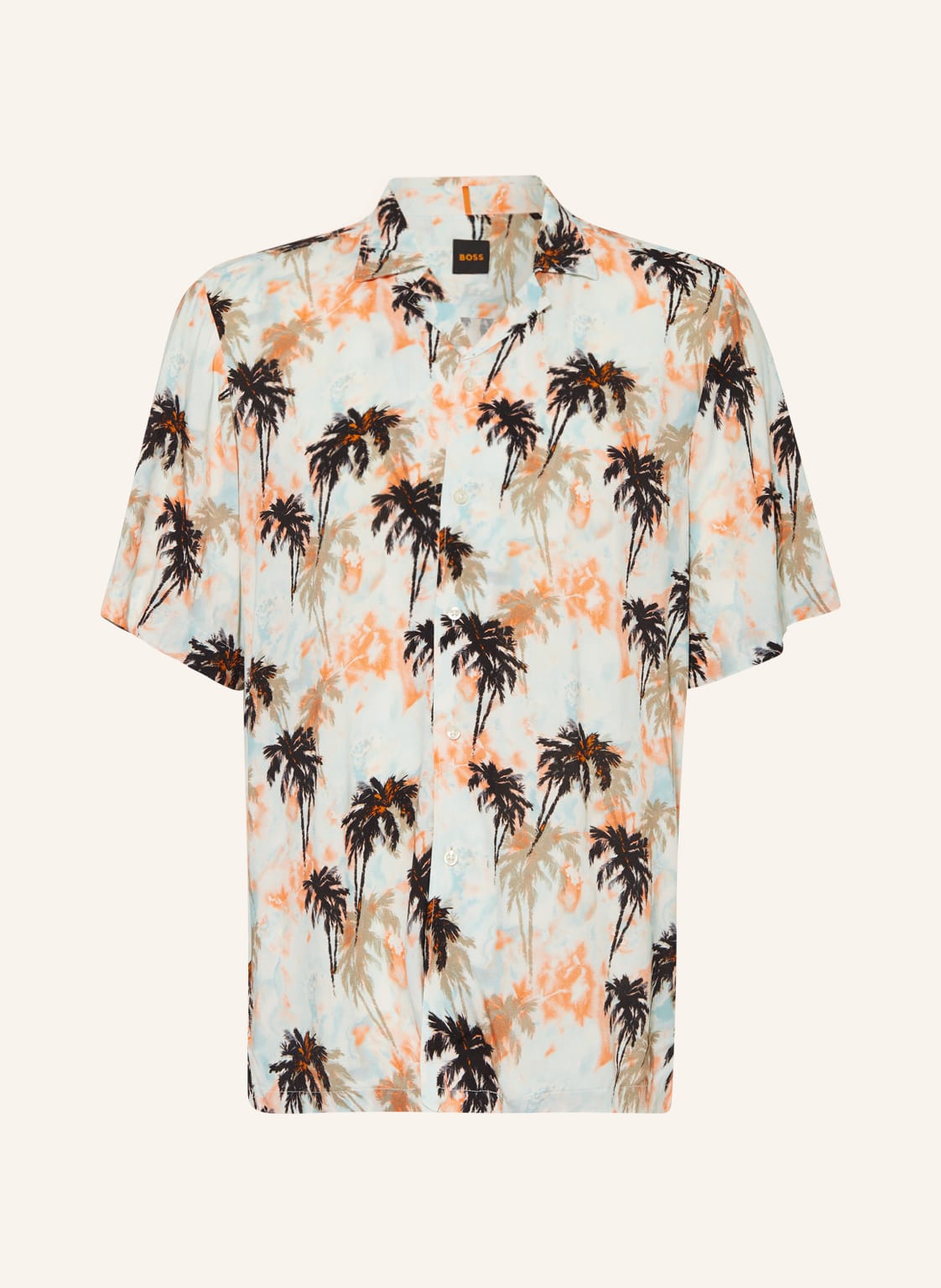 Image of Boss Resorthemd Rayer Regular Fit blau