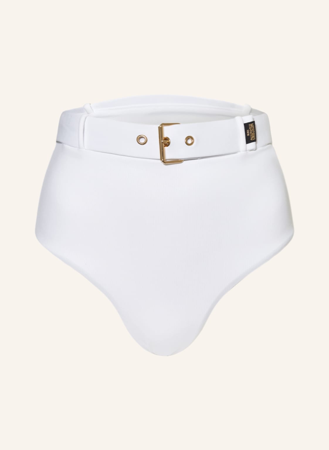 Image of Moschino High-Waist-Bikini-Hose weiss
