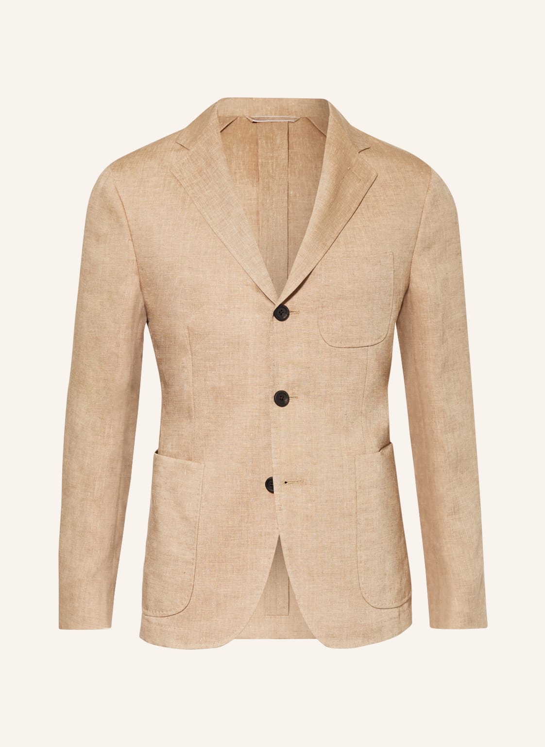 Image of Peserico Anzugsakko Extra Slim Fit Aus Leinen braun