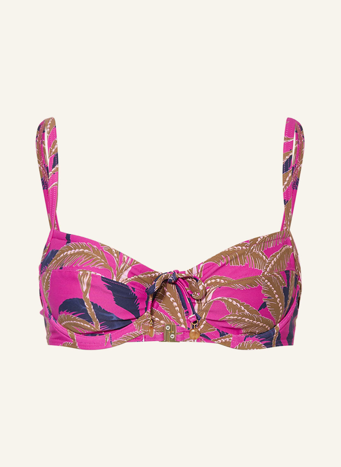 Image of Cyell Bügel-Bikini-Top Palm Springs Mit Schmuckperlen pink