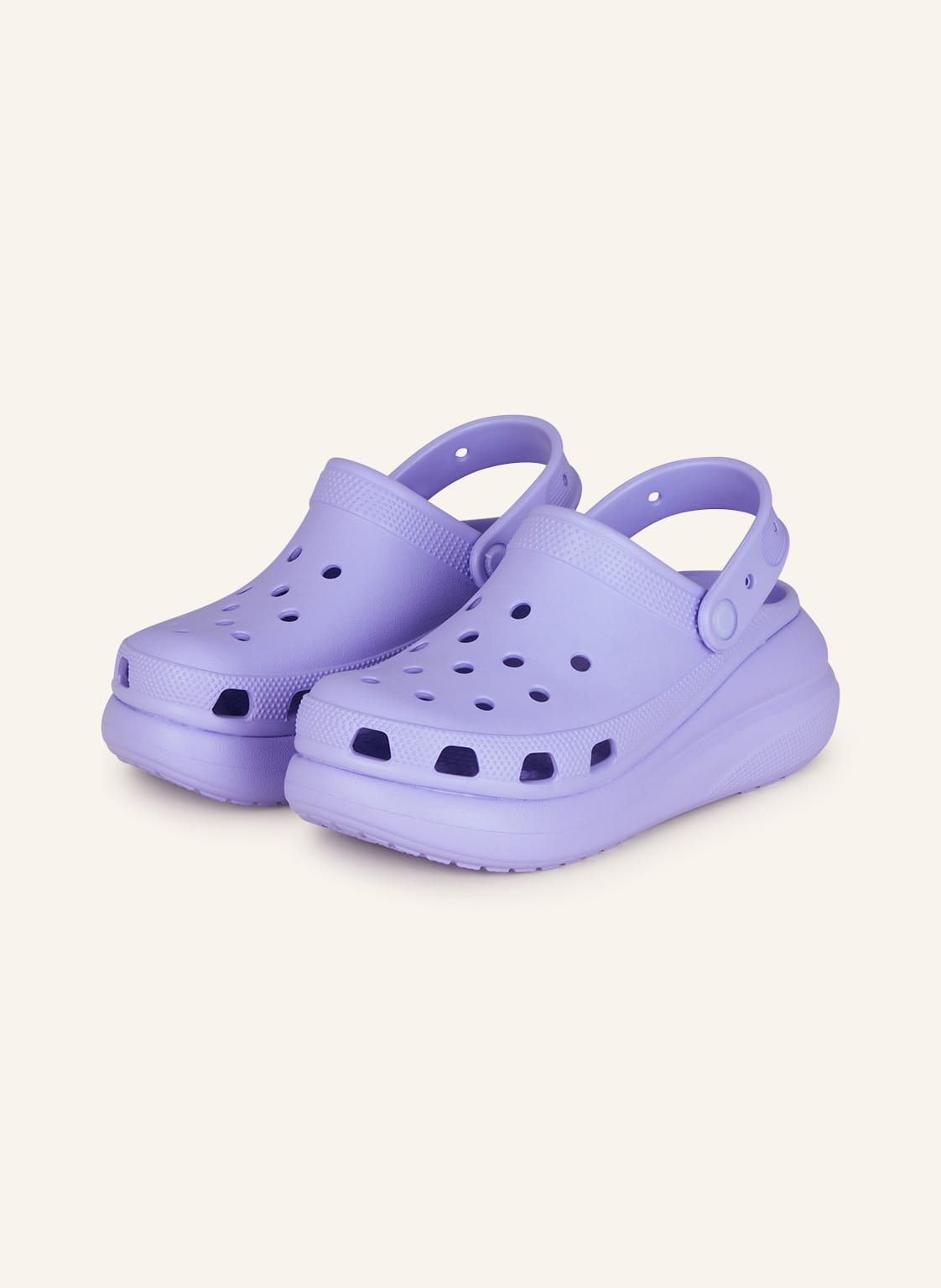 Image of Crocs Plateau-Pantoletten Classic Crush violett