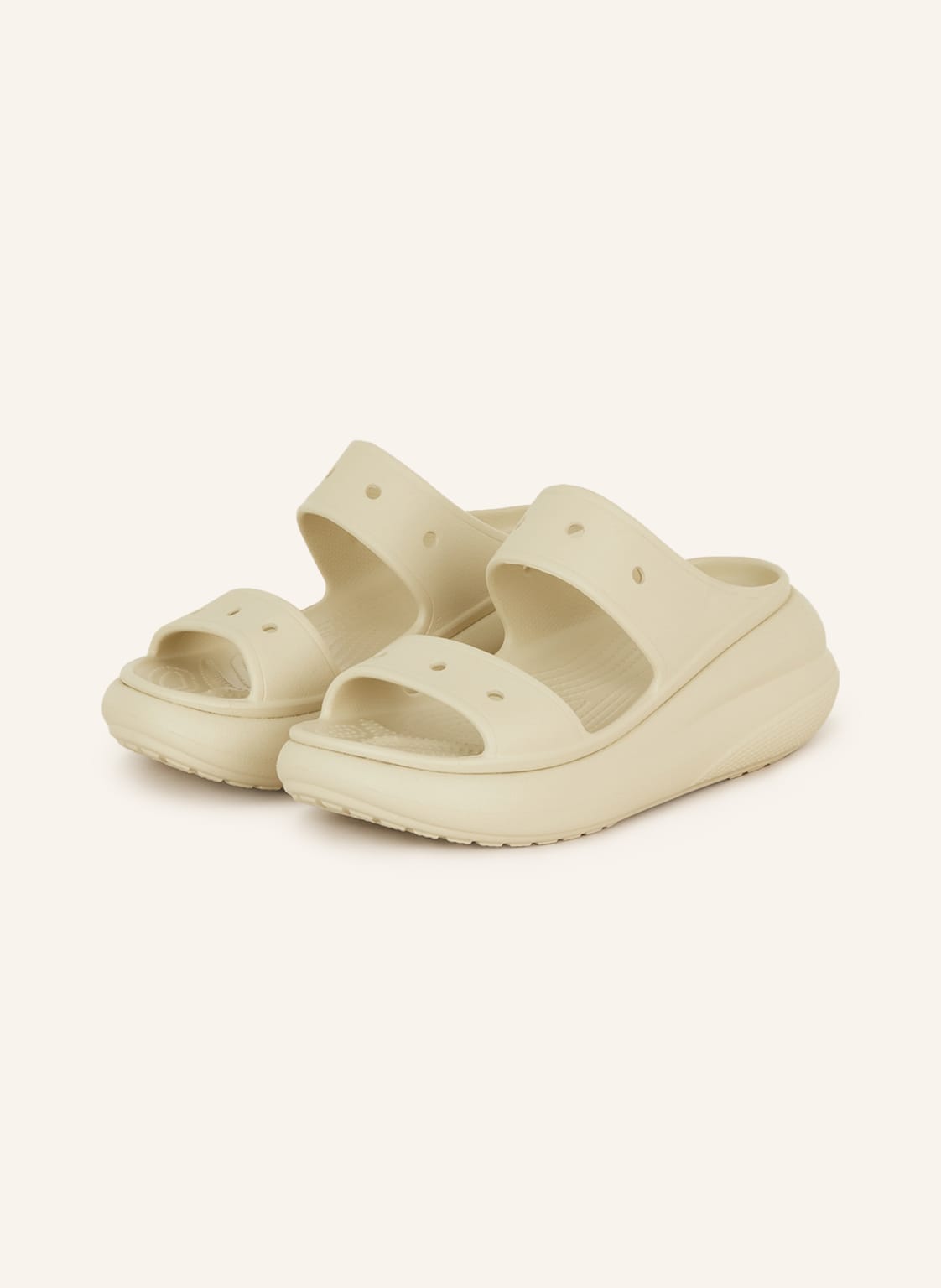 Image of Crocs Plateau-Pantoletten beige