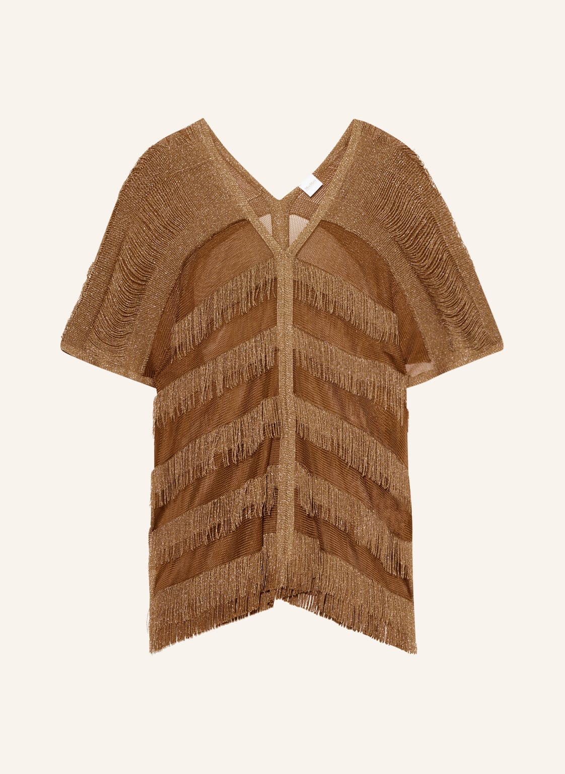 Image of Max Mara Beachwear Strandkleid Spuma Mit Glanzgarn gold