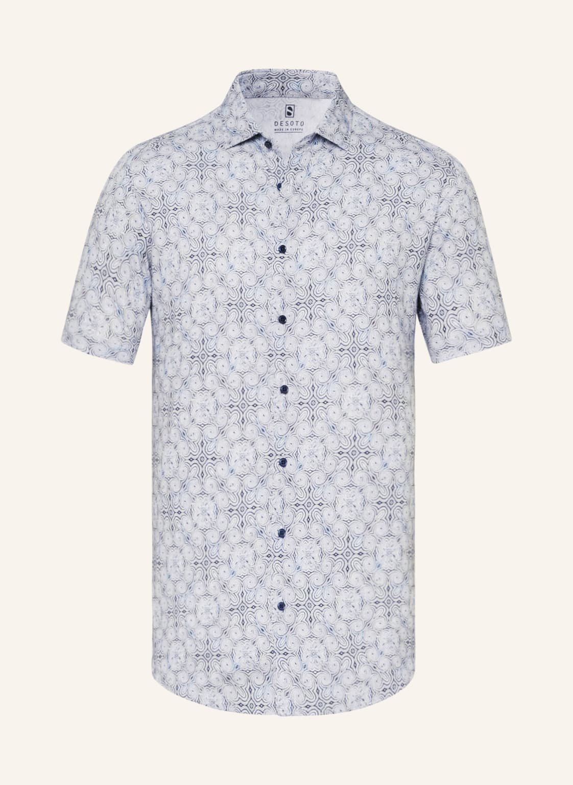 Image of Desoto Kurzarm-Hemd Aus Jersey Slim Fit beige