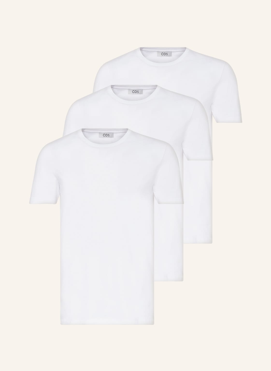 Image of Cos 3er-Pack T-Shirts weiss