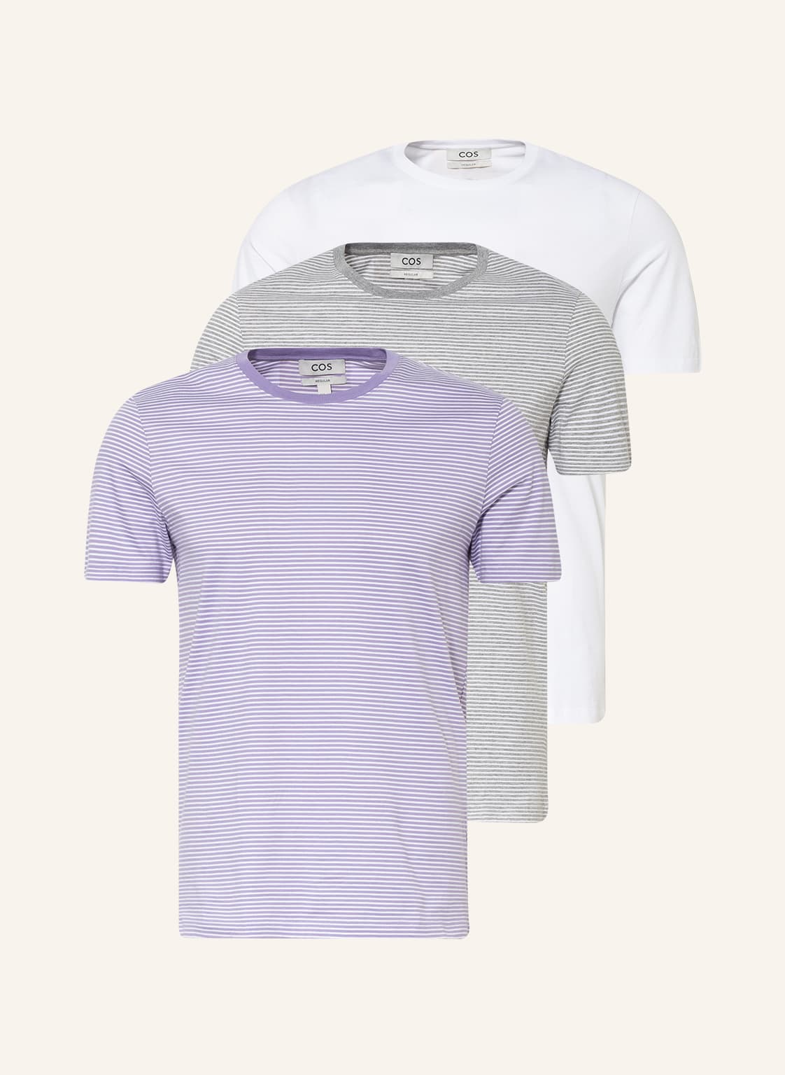Image of Cos 3er-Pack T-Shirts violett