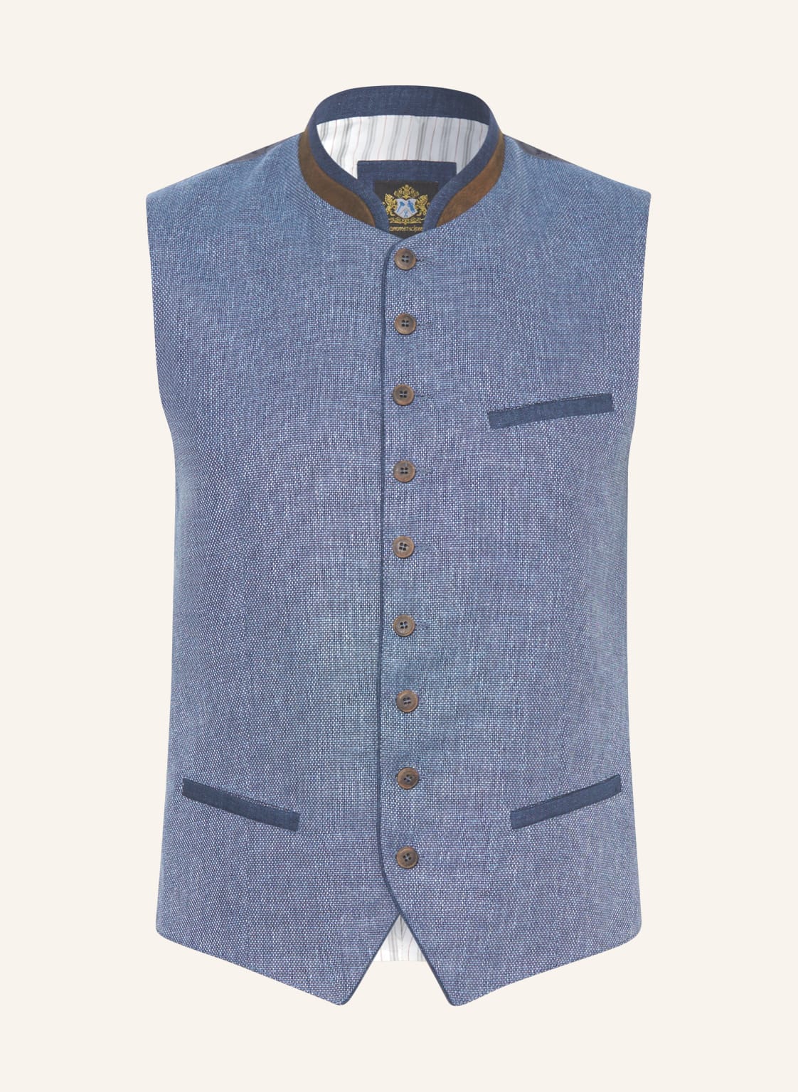 Image of Hammerschmid Trachtenweste Vince Mit Leinen blau
