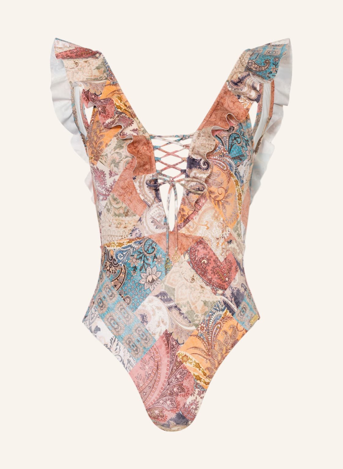 Image of Watercult Badeanzug Paisley Savage beige