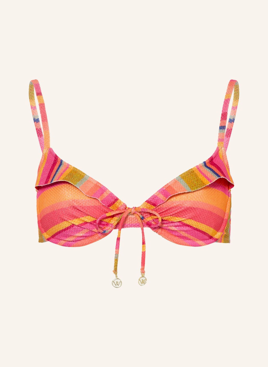 Image of Watercult Bügel-Bikini-Top Dopamine Stripe pink