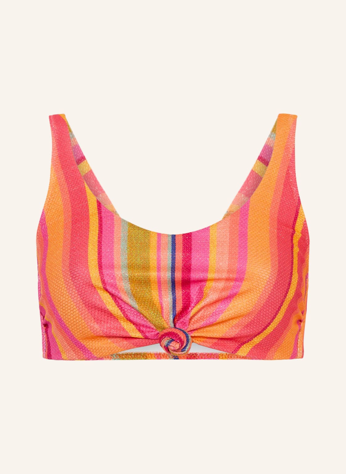 Image of Watercult Bustier-Bikini-Top Dopamine Stripe pink