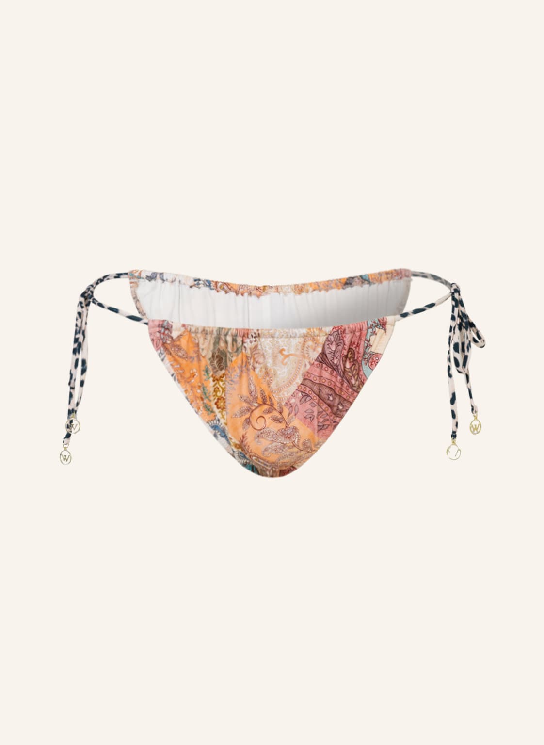 Image of Watercult Triangel-Bikini-Hose Paisley Savage beige