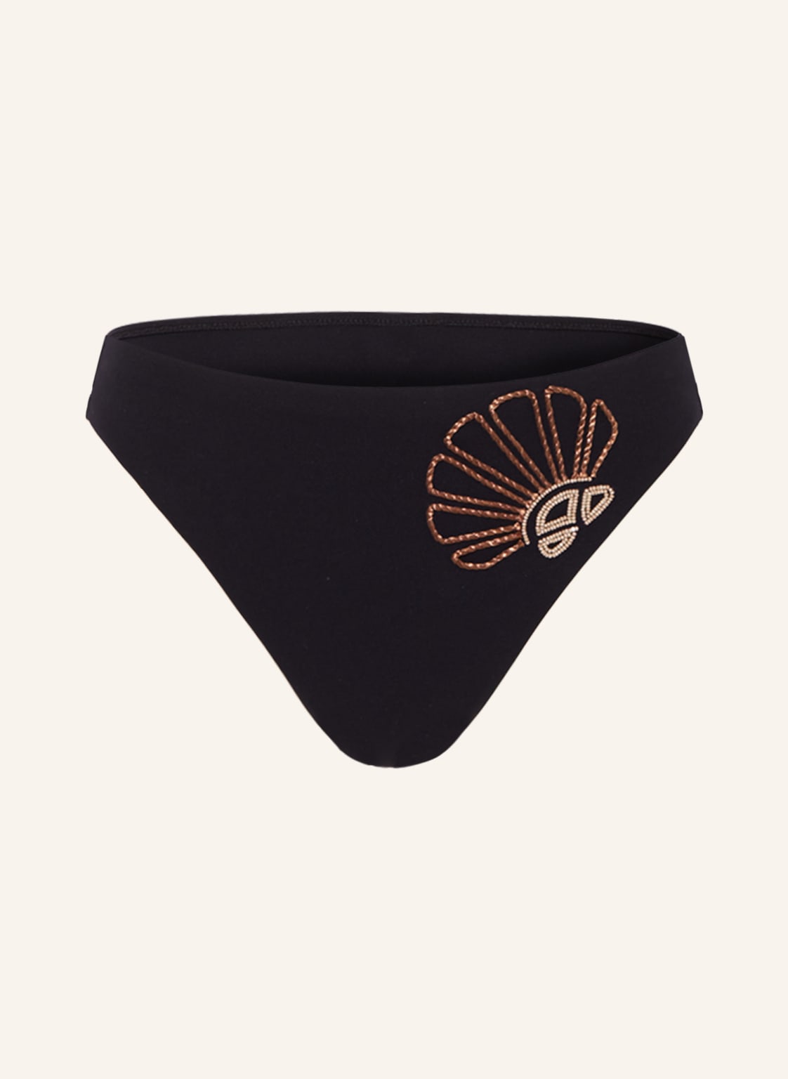 Image of Maryan Mehlhorn Basic-Bikini-Hose Venus Mit Schmuckperlen schwarz