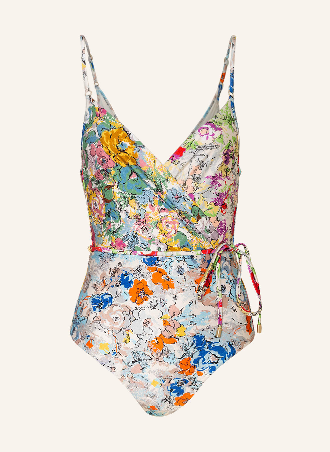 Image of Zimmermann Badeanzug Clover Wrap Zum Wickeln rot