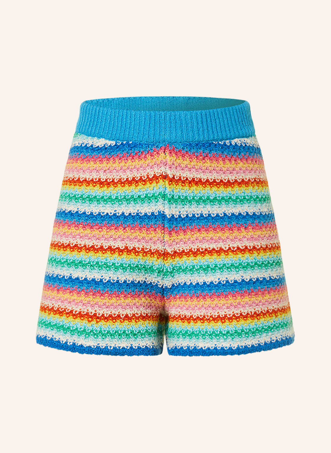 Image of Alanui Strickshorts Over The Rainbow weiss