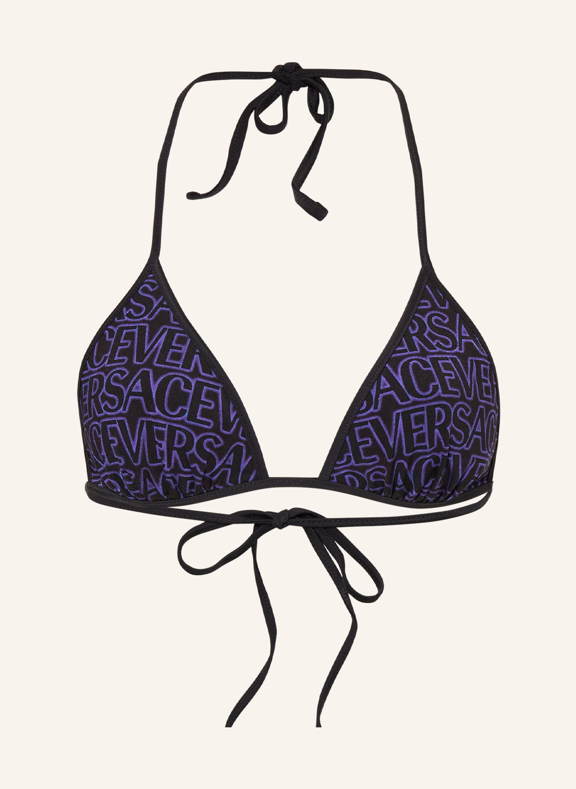 Image of Versace Triangel-Bikini-Top Zum Wenden violett