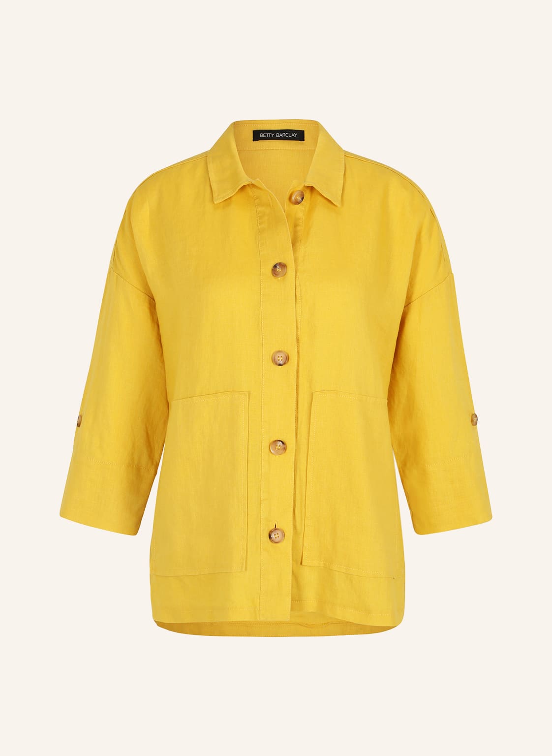 Image of Betty Barclay Leinen-Overjacket Mit 3/4-Arm gelb