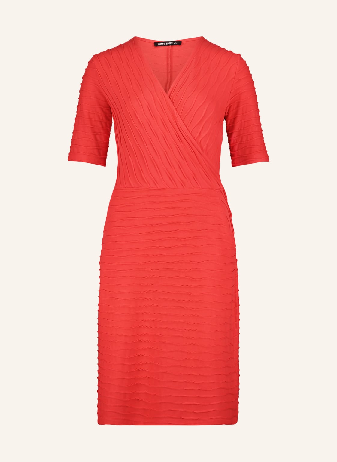 Image of Betty Barclay Jerseykleid In Wickeloptik rot