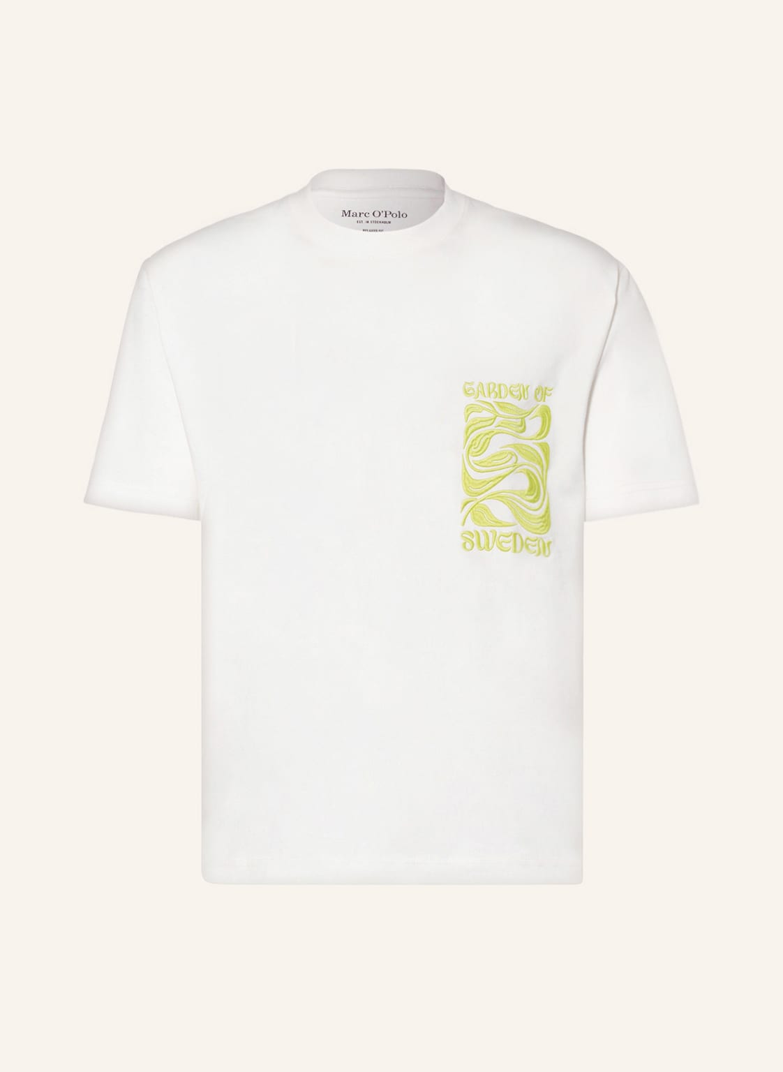 Image of Marc O'polo T-Shirt Mit Stickerei weiss