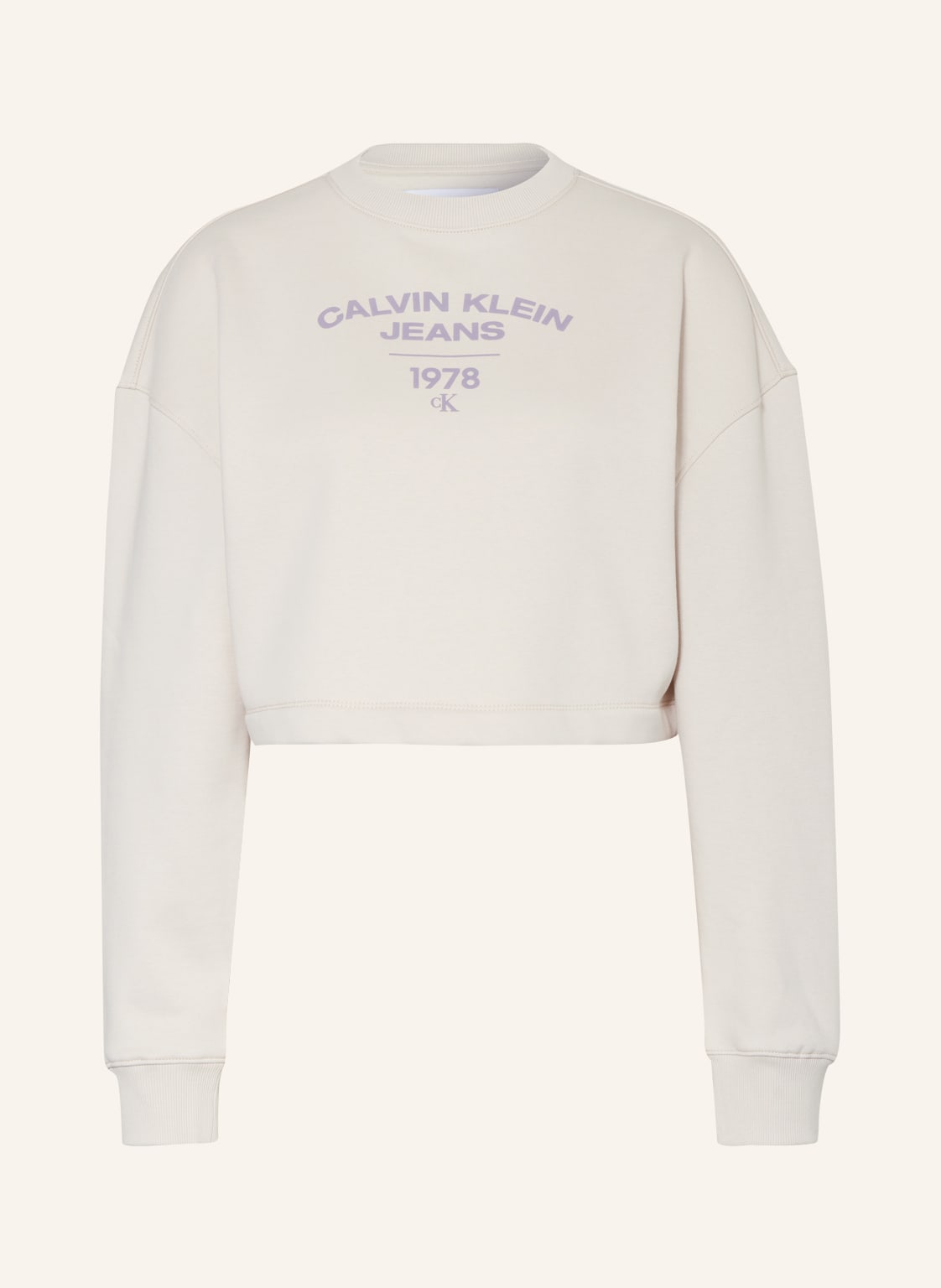 Image of Calvin Klein Jeans Cropped-Sweatshirt grau