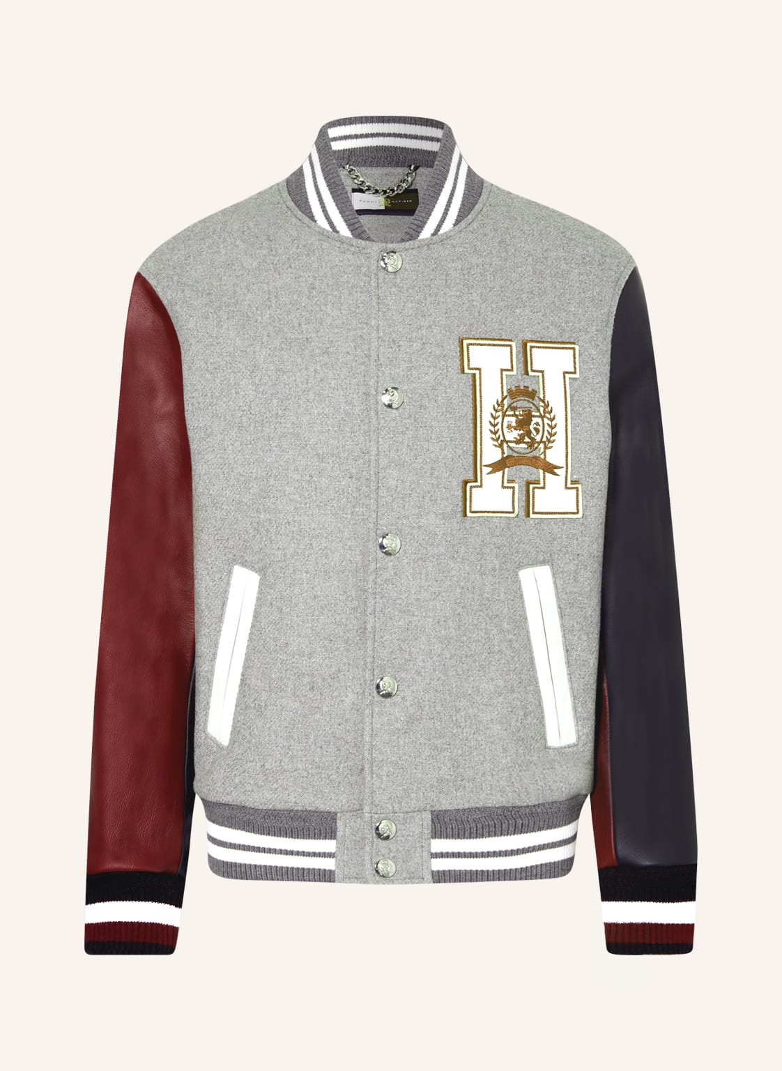 Image of Tommy Hilfiger Blouson Im Materialmix grau