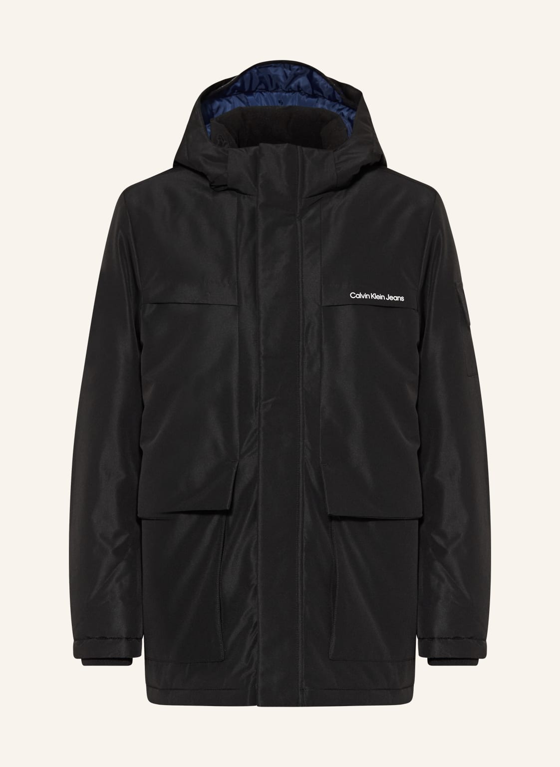 Image of Calvin Klein Jacke Mit Abnehmbarer Kapuze schwarz