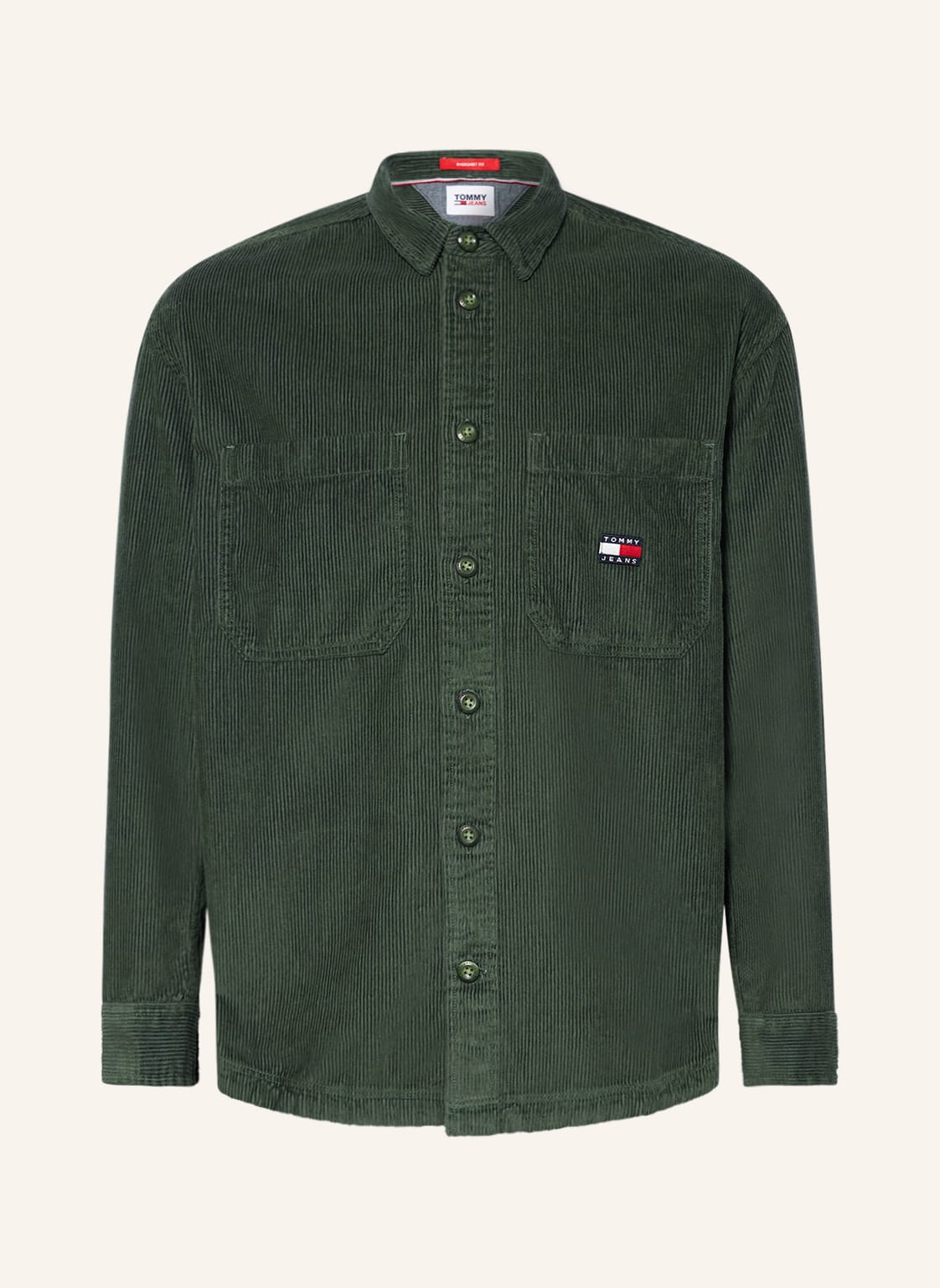 Image of Tommy Jeans Cord-Overshirt gruen