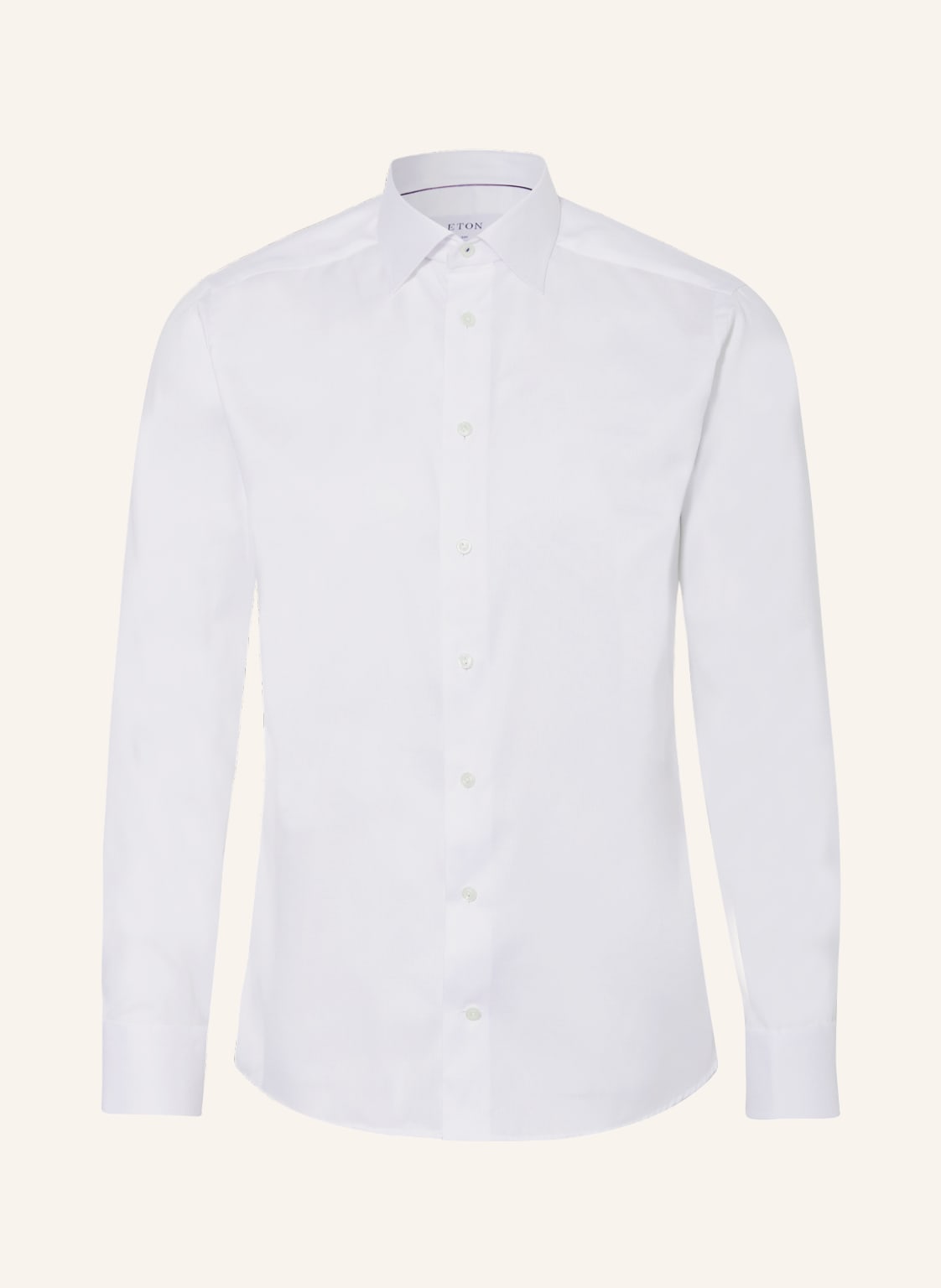 Image of Eton Piqué-Hemd Slim Fit weiss