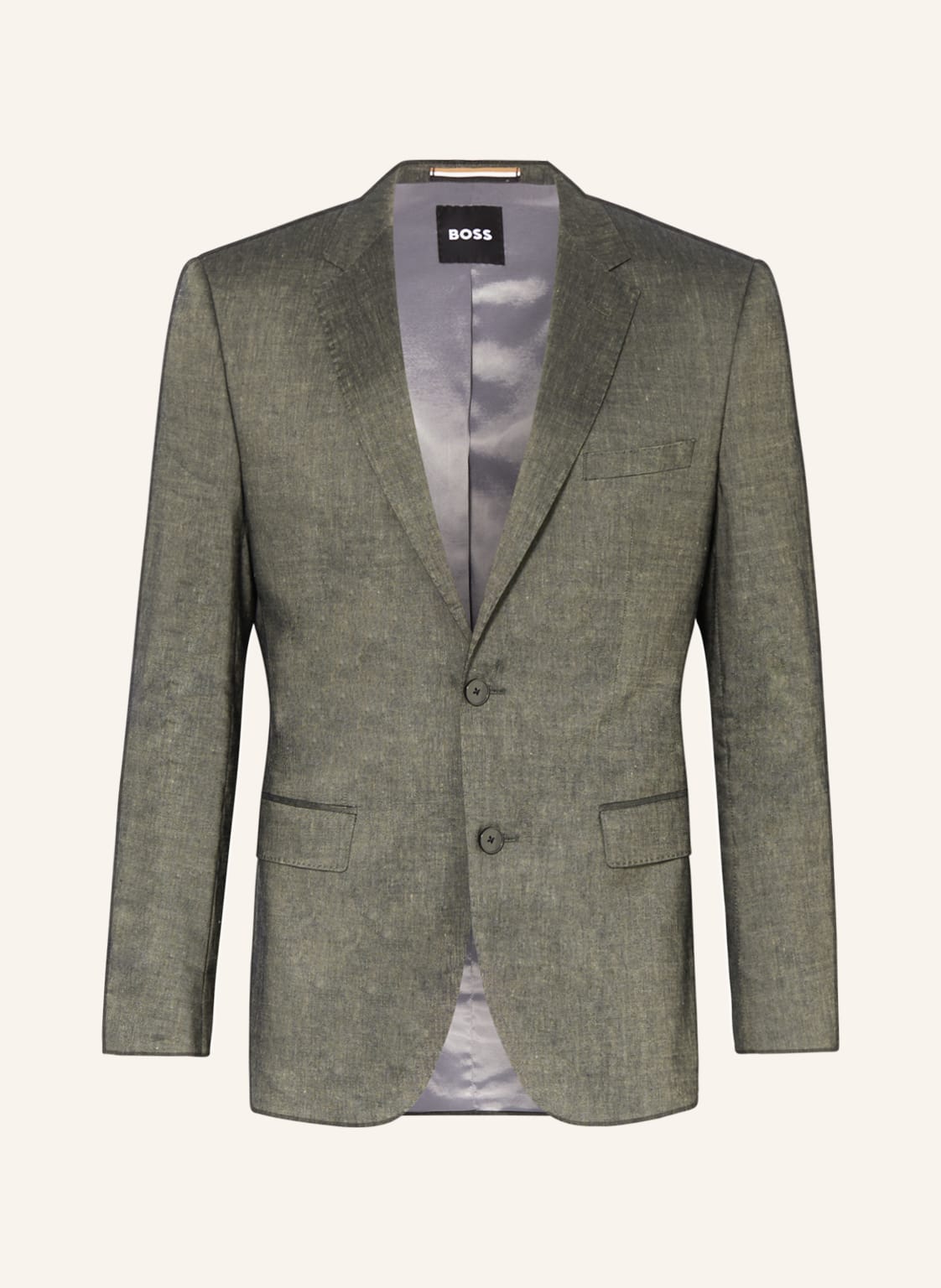 Image of Boss Anzugsakko Jasper Regular Fit Mit Leinen gruen