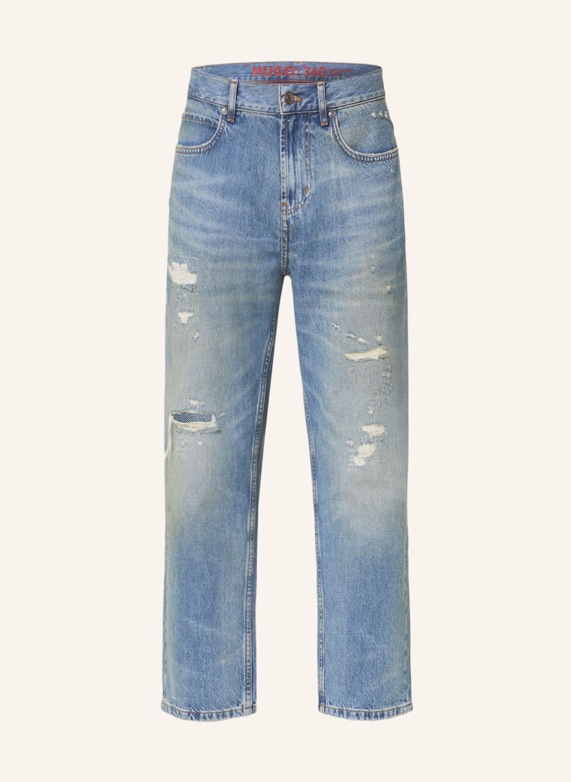 Image of Hugo Destroyed Jeans Loose Tapered Fit blau