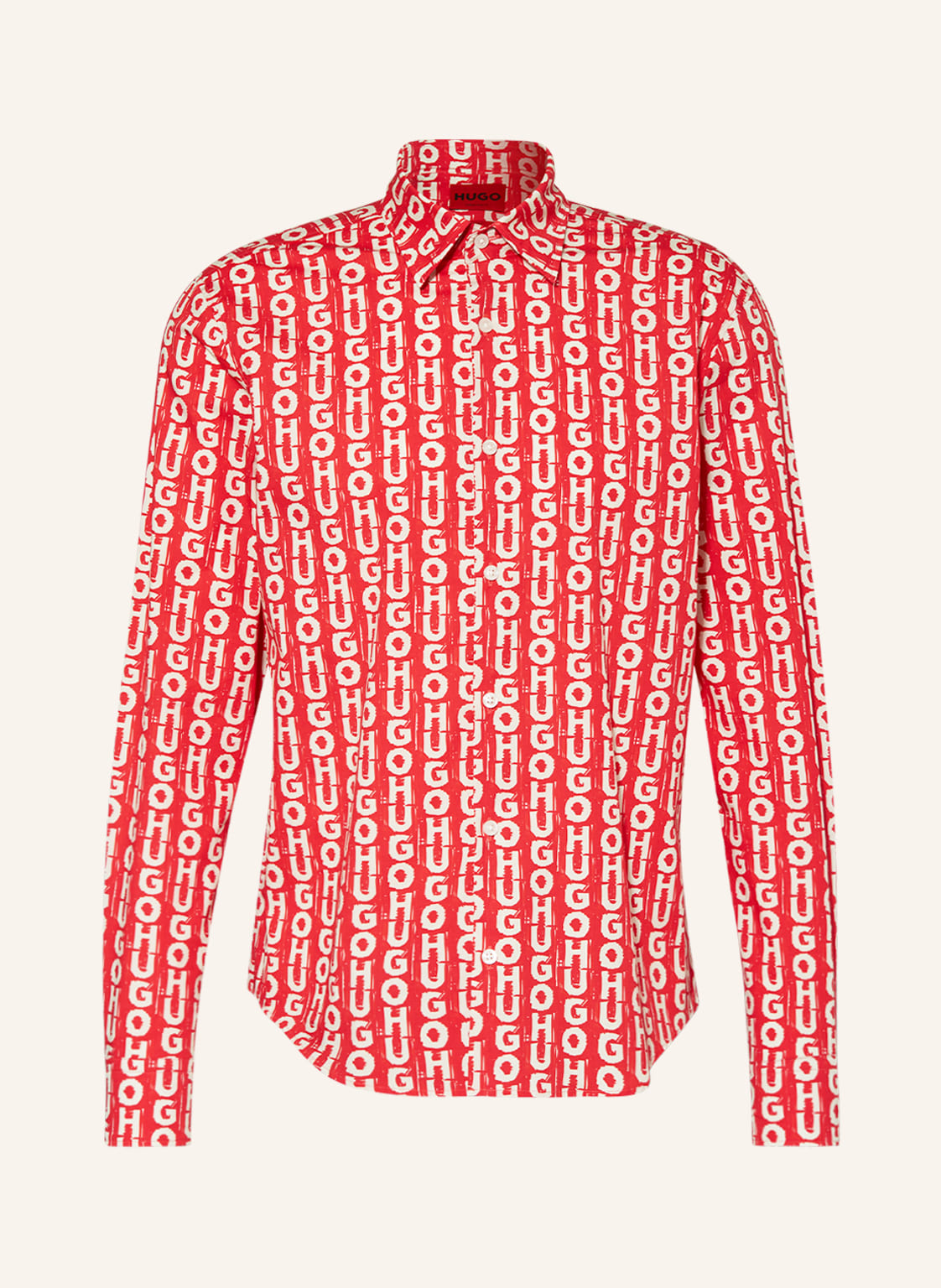 Image of Hugo Jerseyhemd Ermo Slim Fit rot