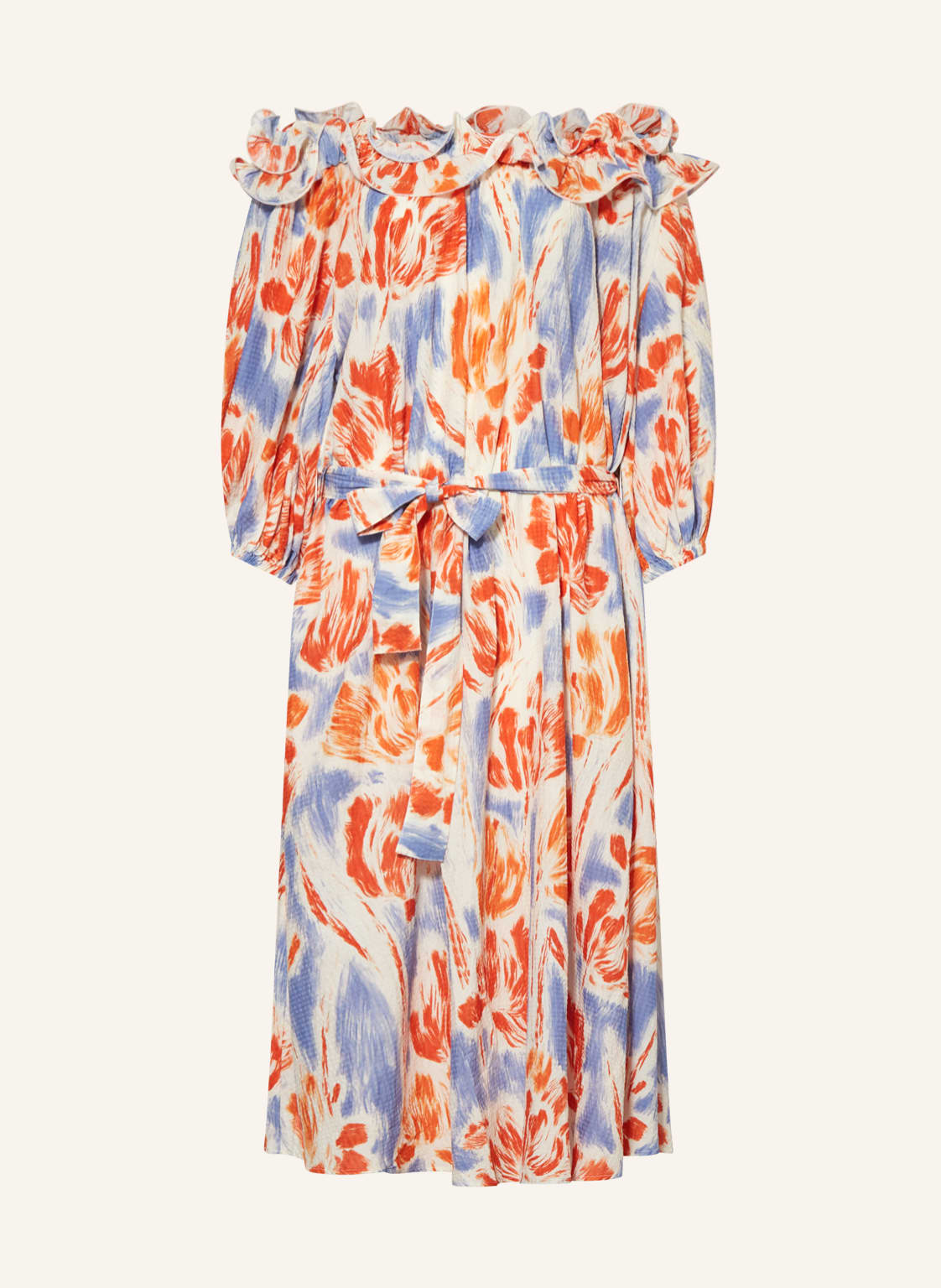 Image of Essentiel Antwerp Off-Shoulder-Kleid Dagent blau