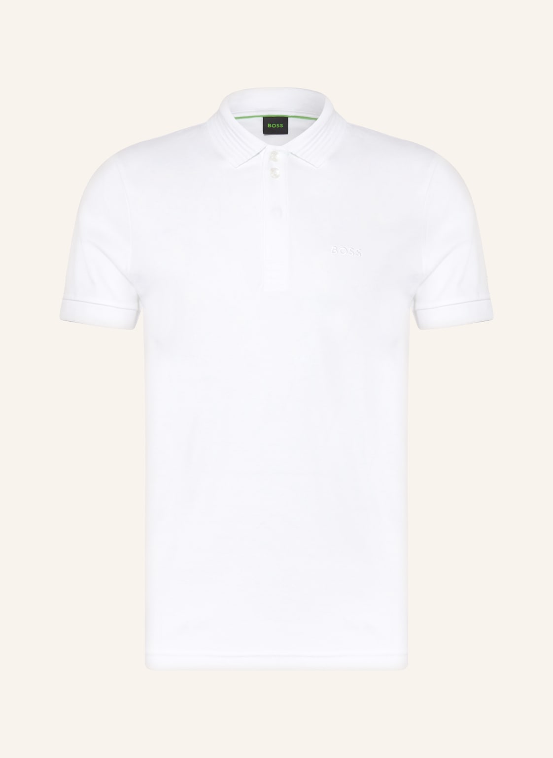 Image of Boss Jersey-Poloshirt Paule Slim Fit weiss