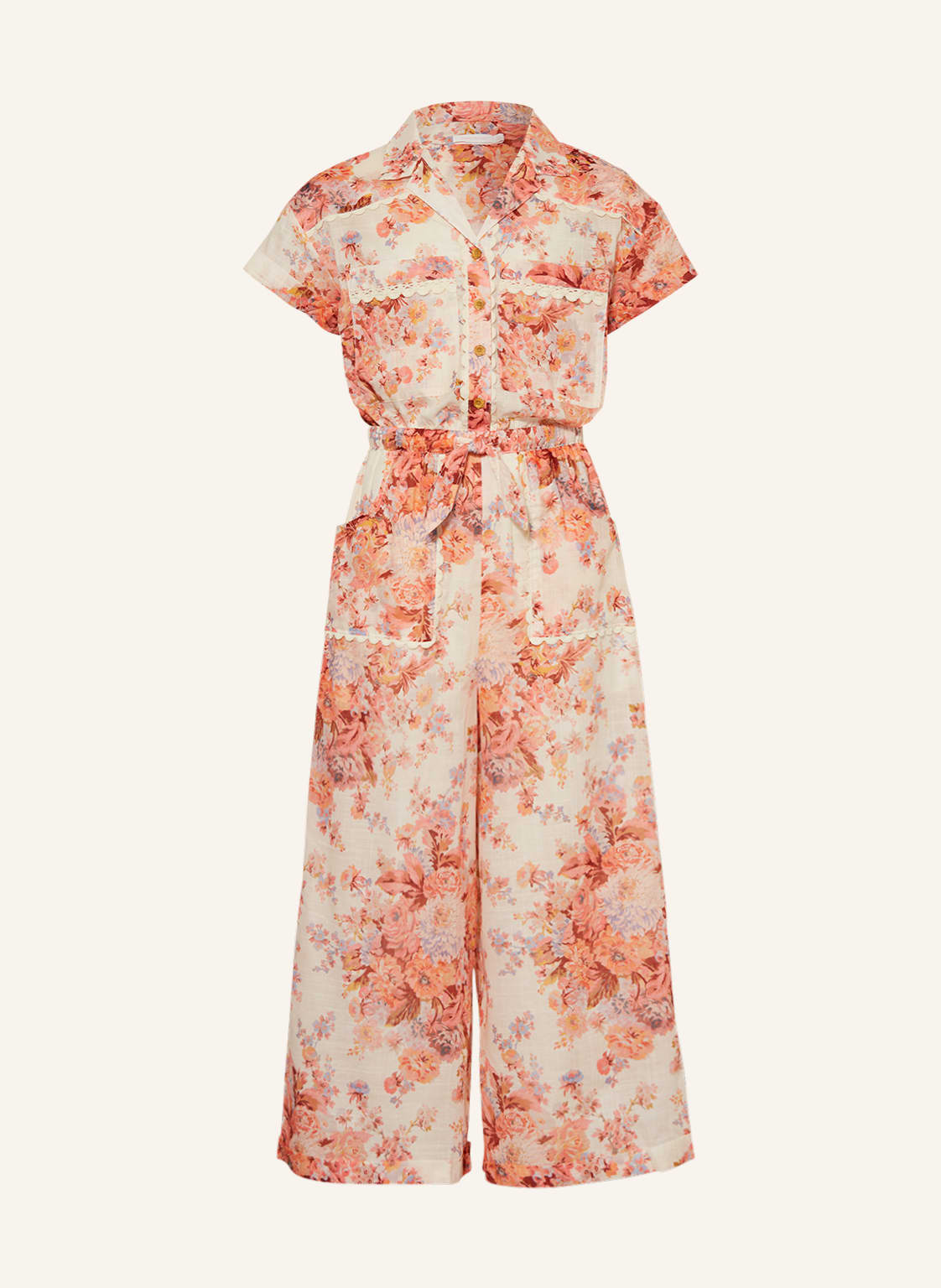 Image of Zimmermann Jumpsuit Devi pink
