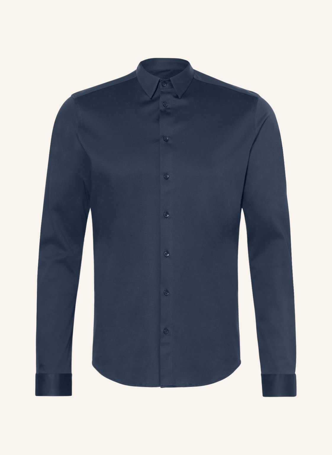 Image of Mos Mosh Gallery Jerseyhemd Marco Extra Slim Fit blau