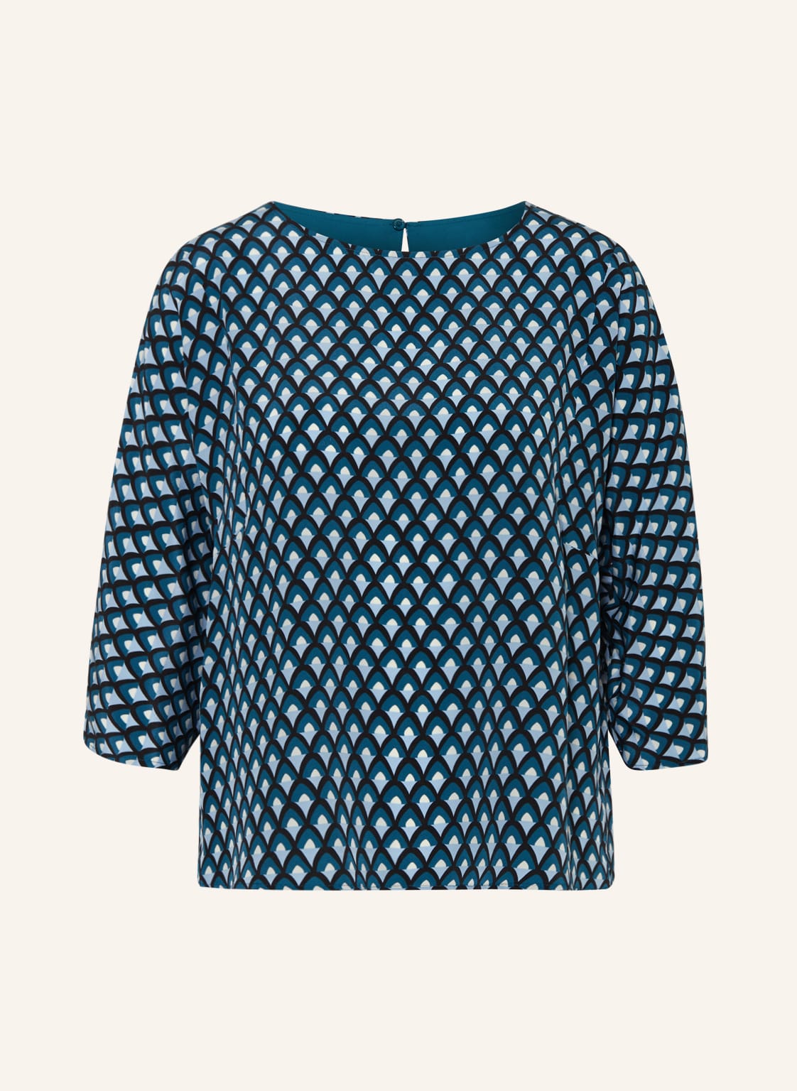 Image of Weekend Maxmara Blusenshirt Adone Aus Seide Mit 3/4-Arm blau