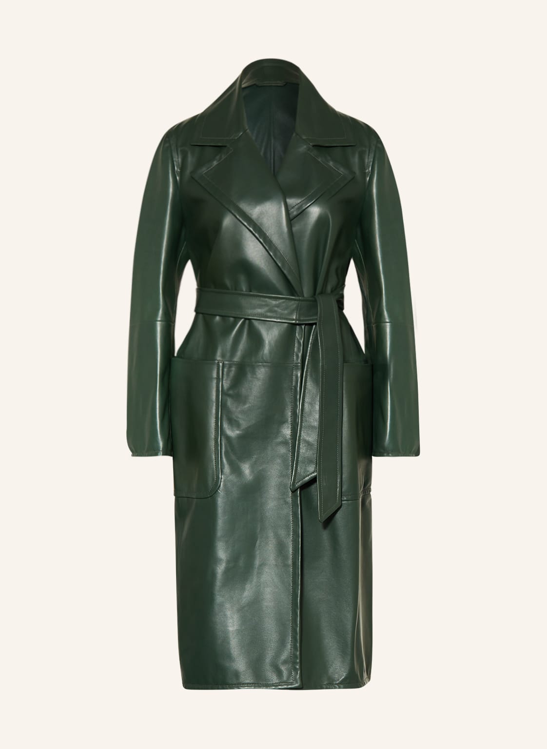 Image of Max Mara Ledermantel Manuela Icon gruen
