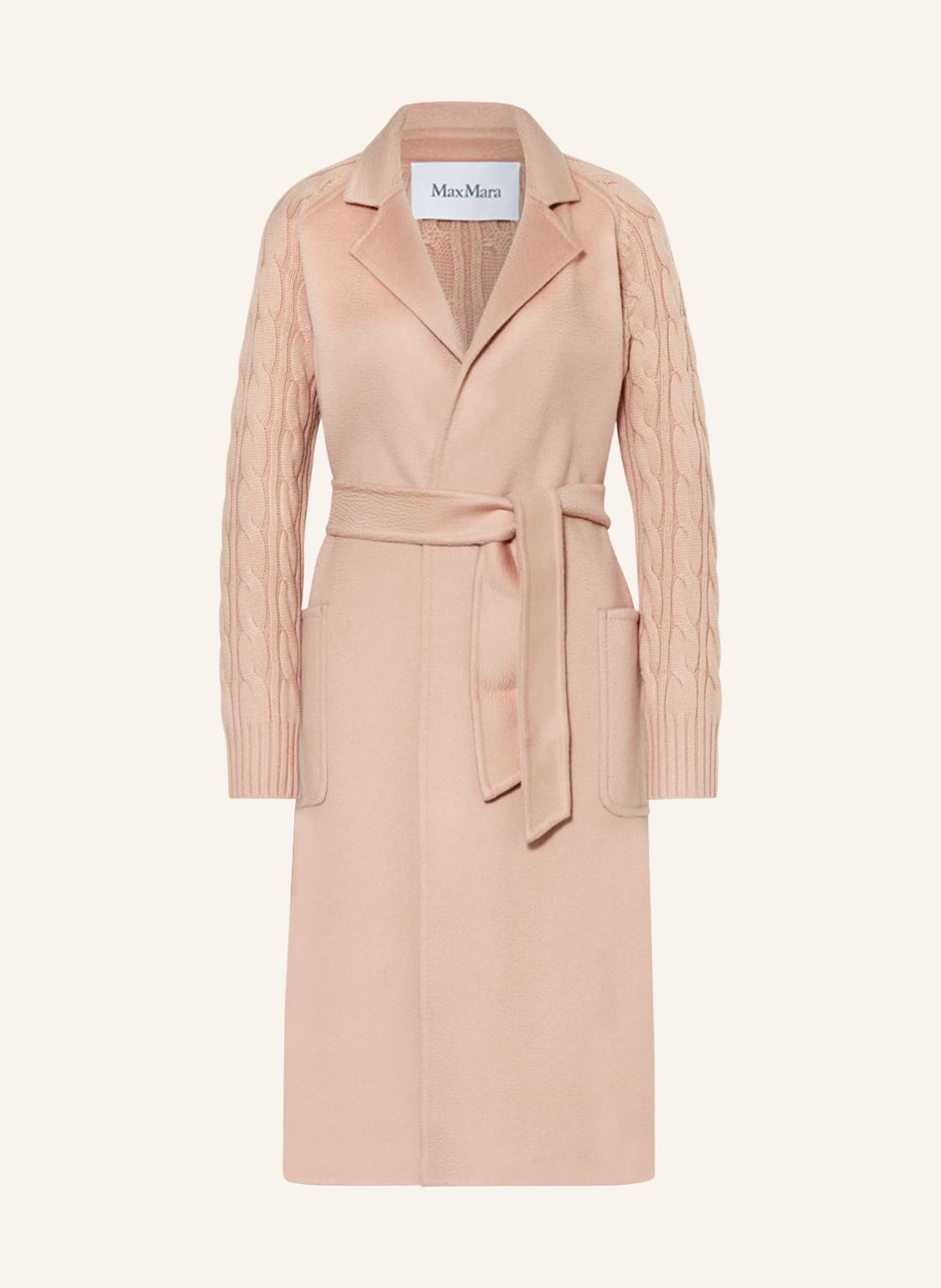 Image of Max Mara Wollmantel Hello Im Materialmix rosa