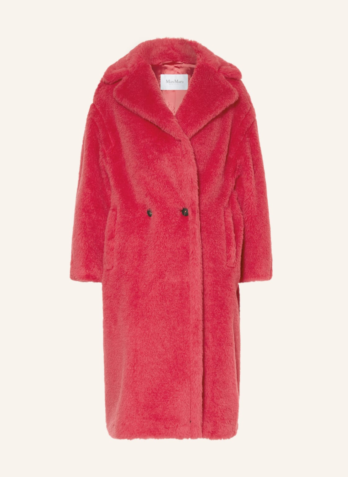Image of Max Mara Kunstfell-Mantel Tedgirl Mit Alpaka pink