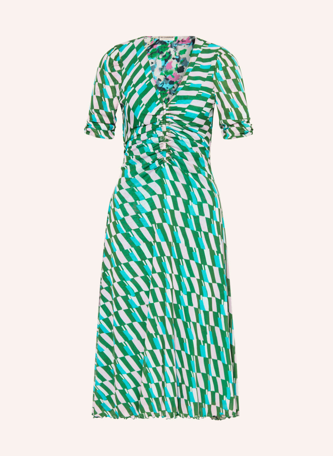 Image of Diane Von Furstenberg Mesh-Kleid Koren gruen