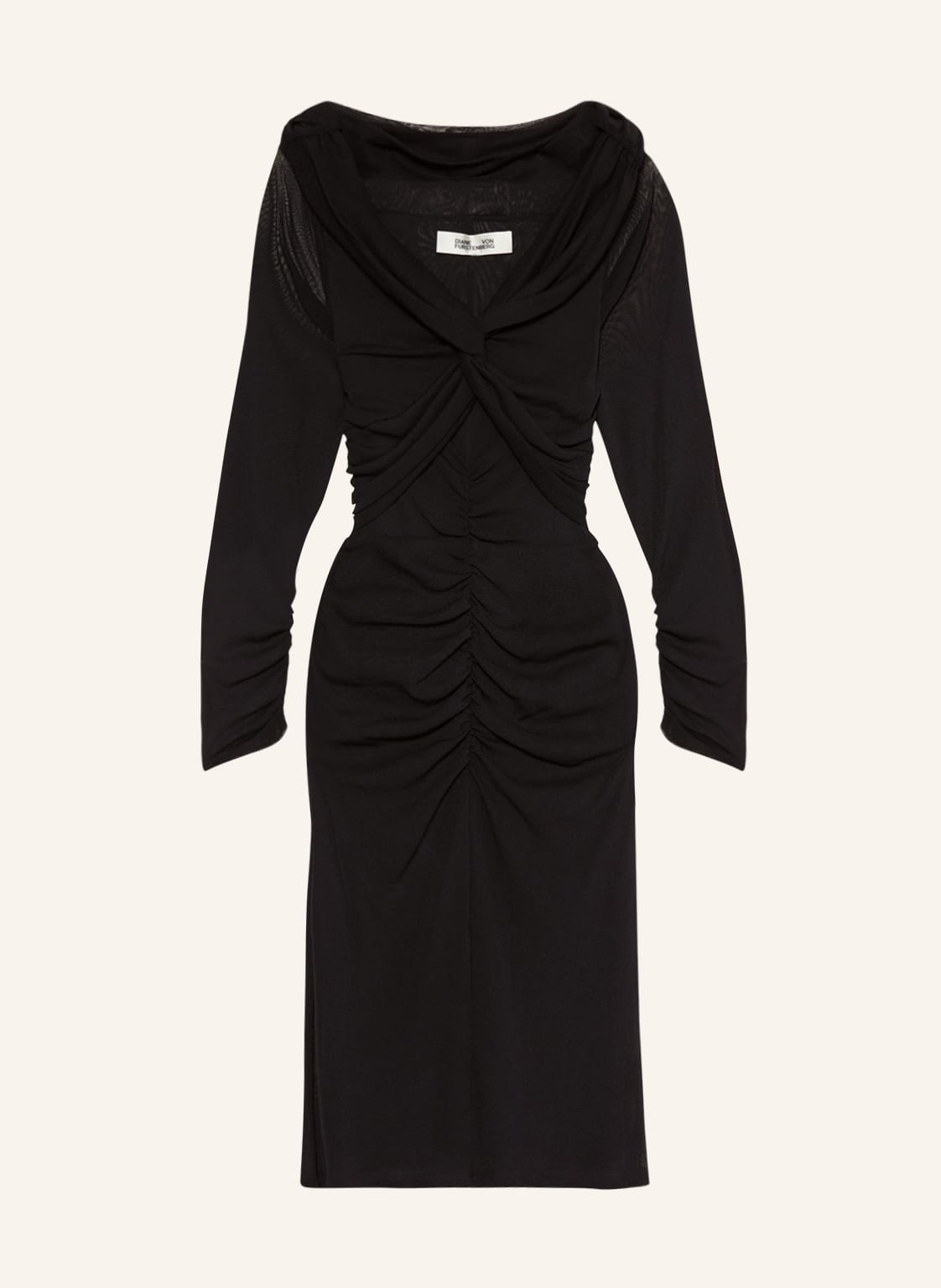 Image of Diane Von Furstenberg Mesh-Kleid Ganesa schwarz