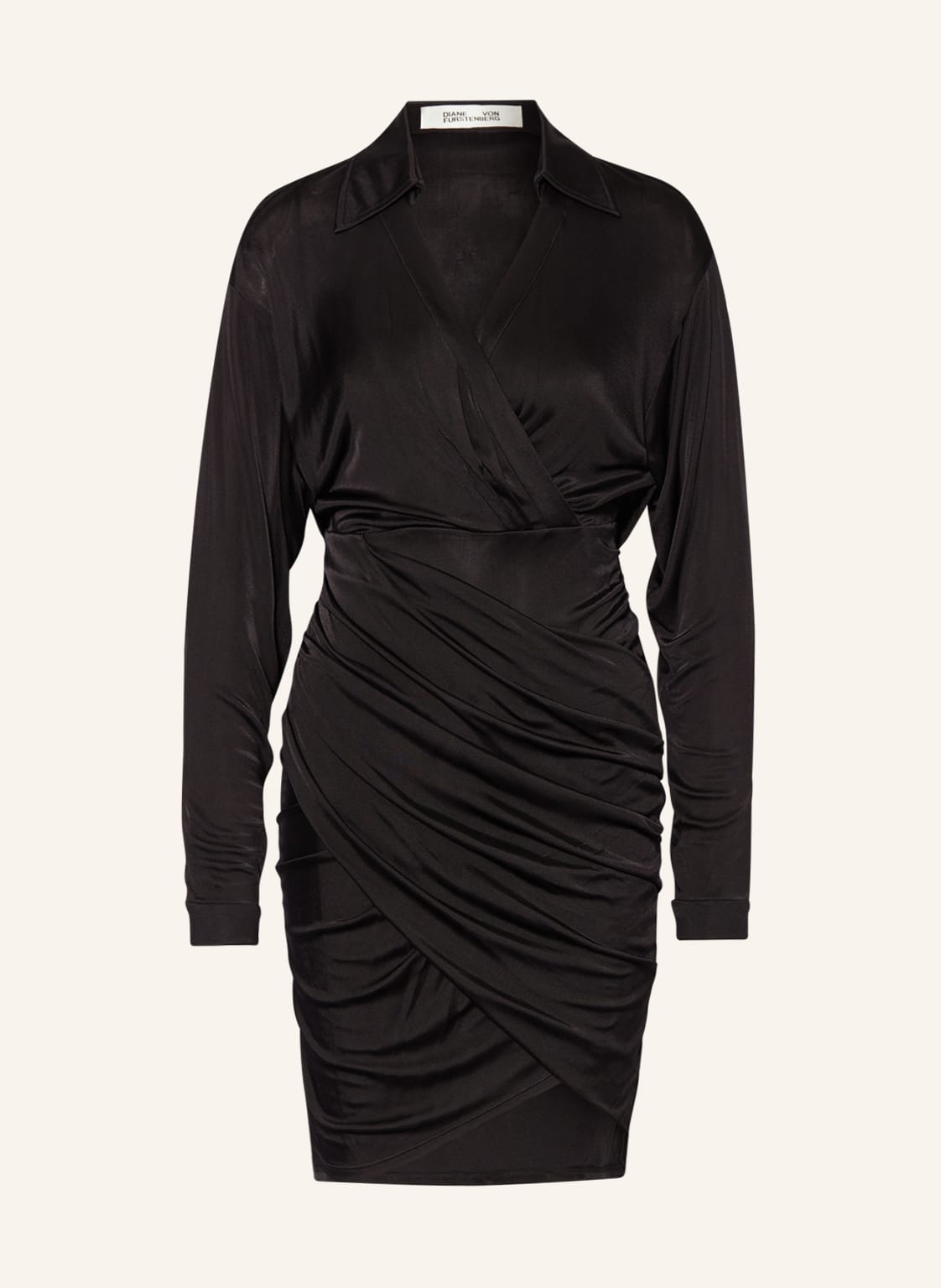 Image of Diane Von Furstenberg Jerseykleid Troian In Wickeloptik schwarz